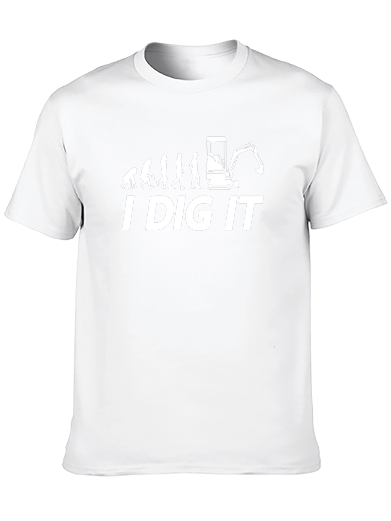 I Dig It Funny Excavator Evolution Black T-Shirt