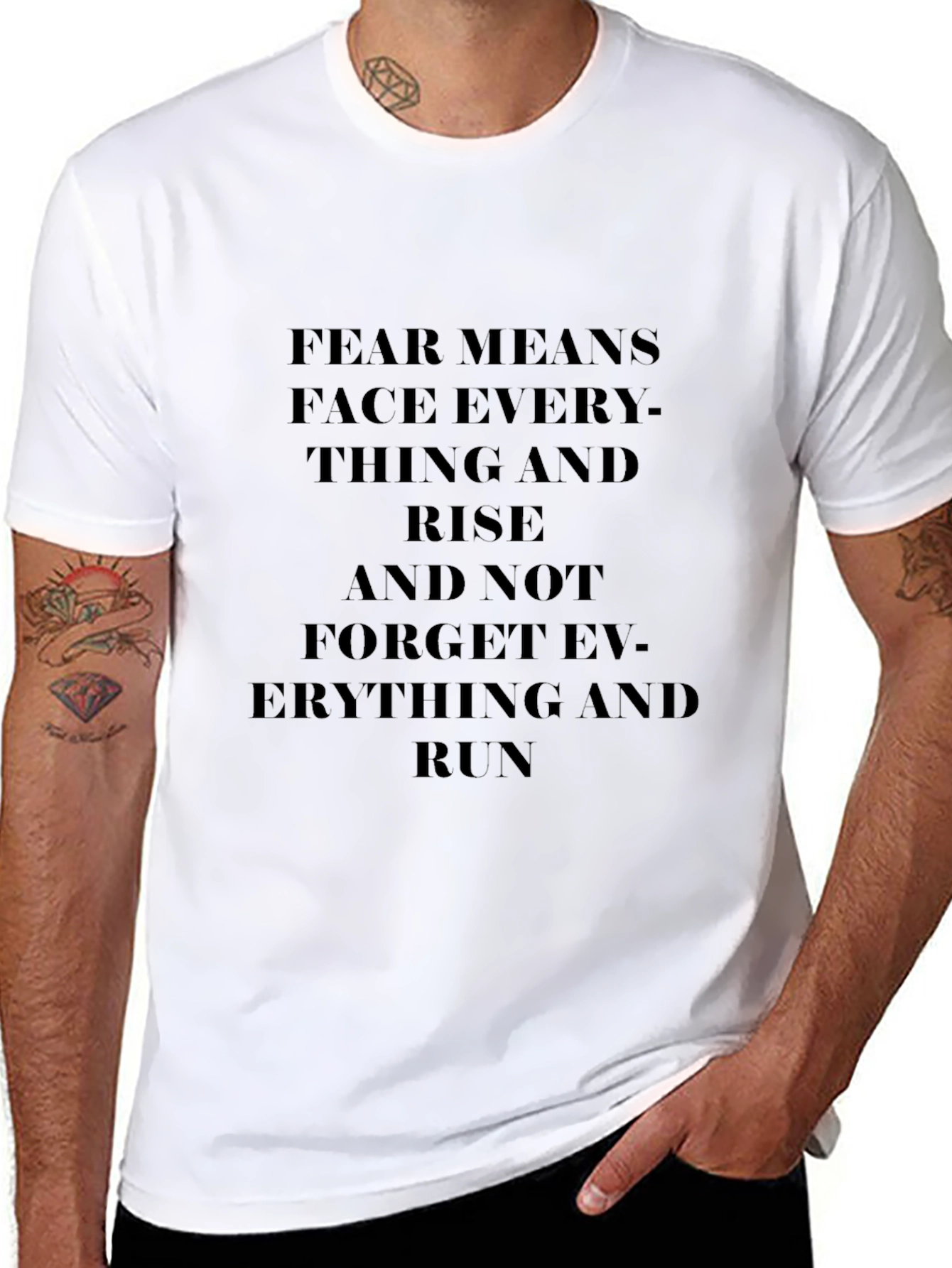 Motivational FEAR T-Shirt - Face Everything and Rise