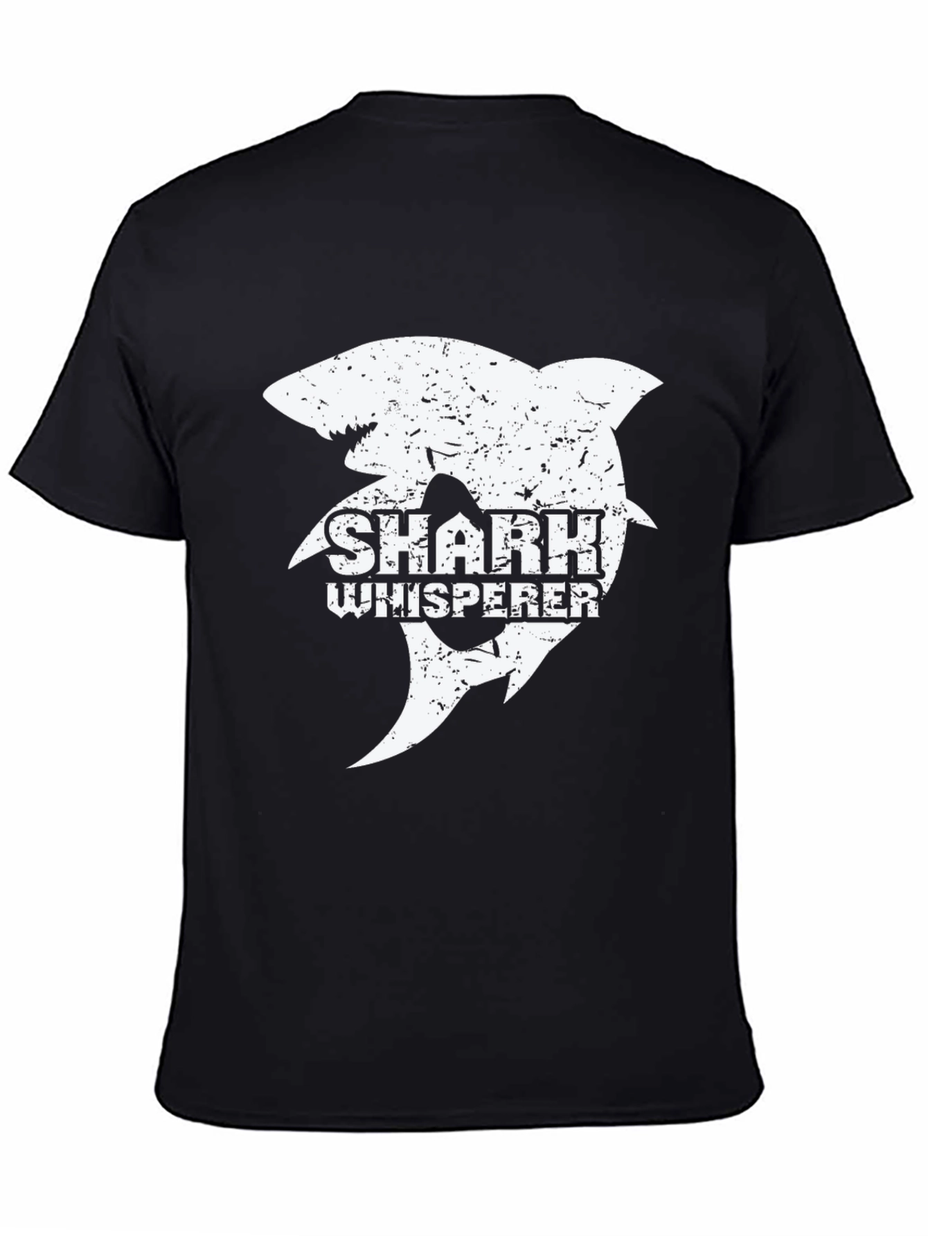 Shark Whisperer Graphic Tee - Black Cotton