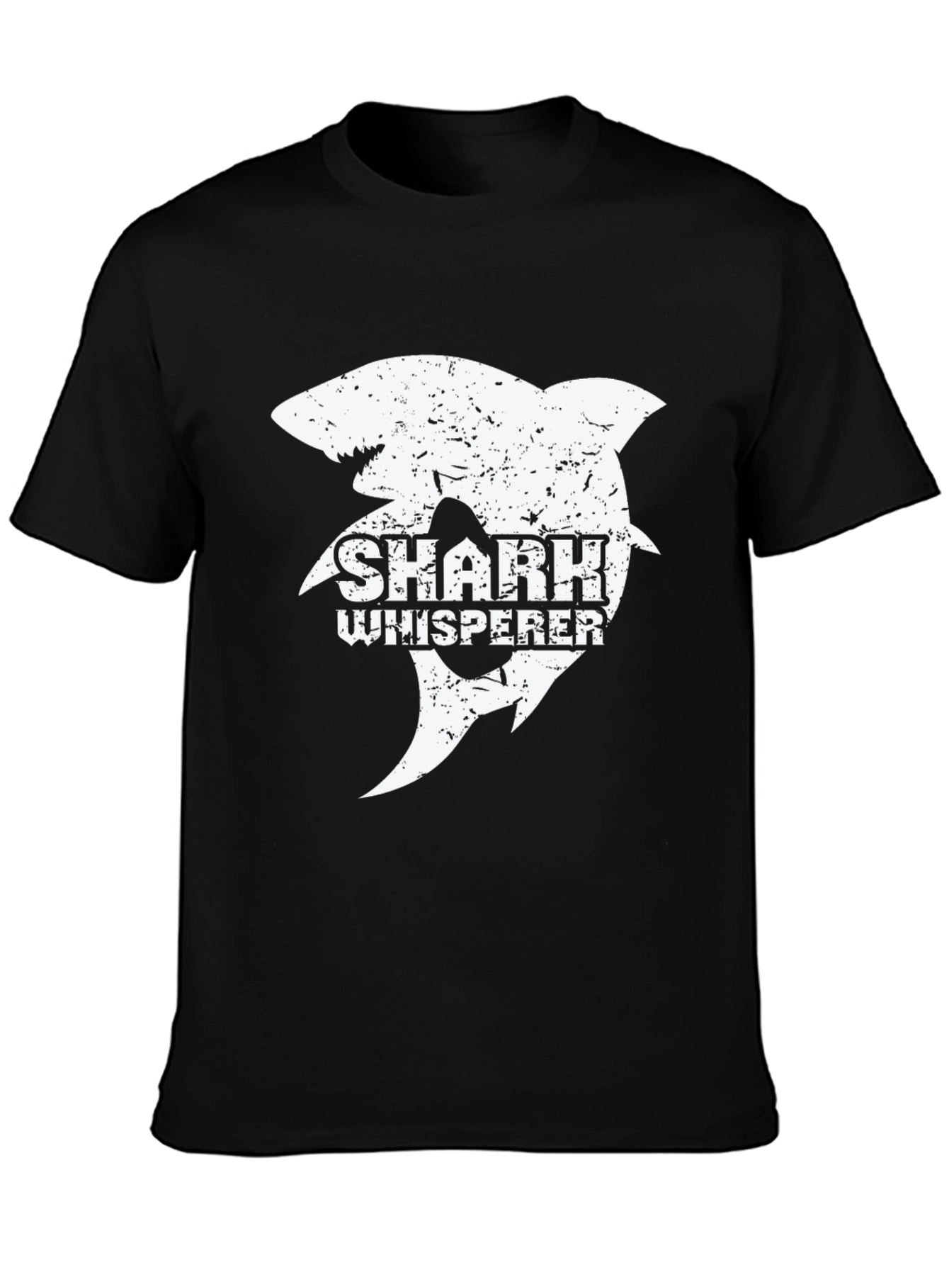 Shark Whisperer Graphic Tee - Black Cotton
