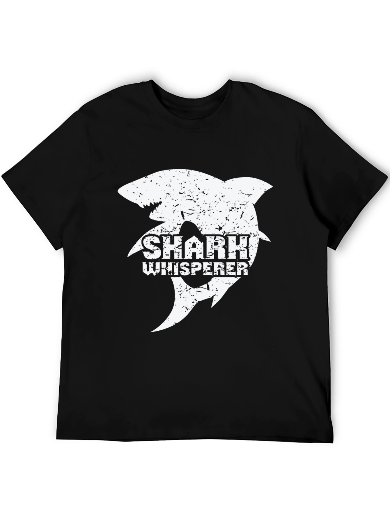 Shark Whisperer Graphic Tee - Black Cotton