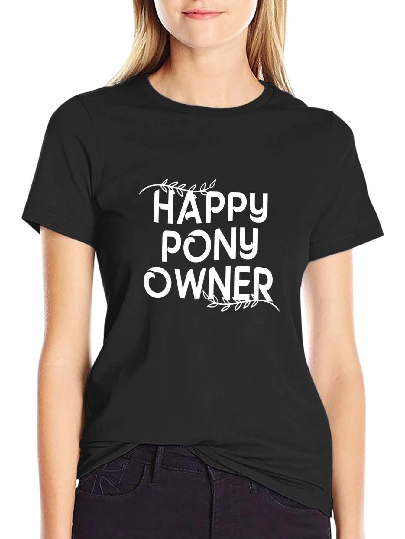 Happy Pony Owner Graphic Tee - Black