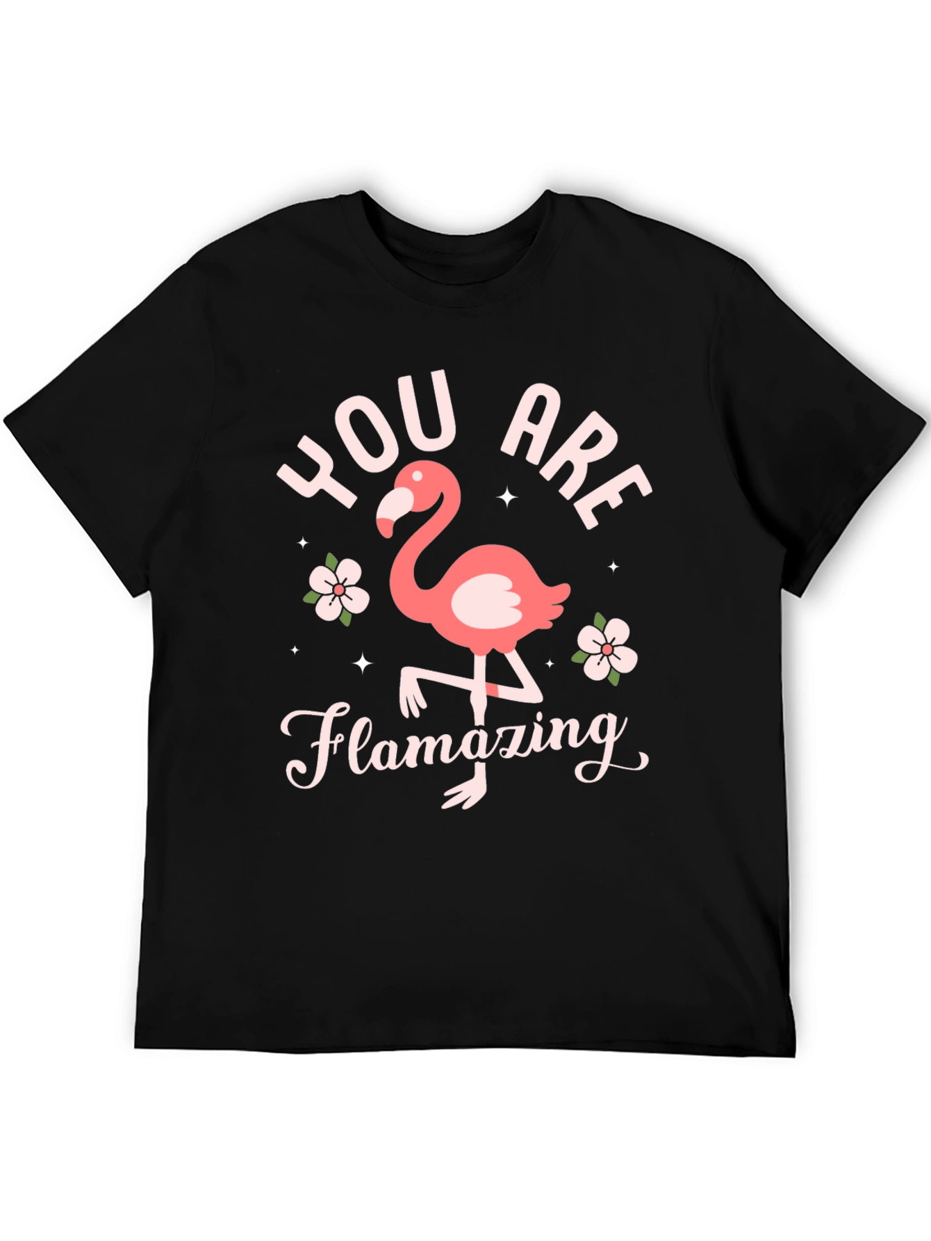 Flamazing Flamingo Graphic T-Shirt - Black Cotton Tee
