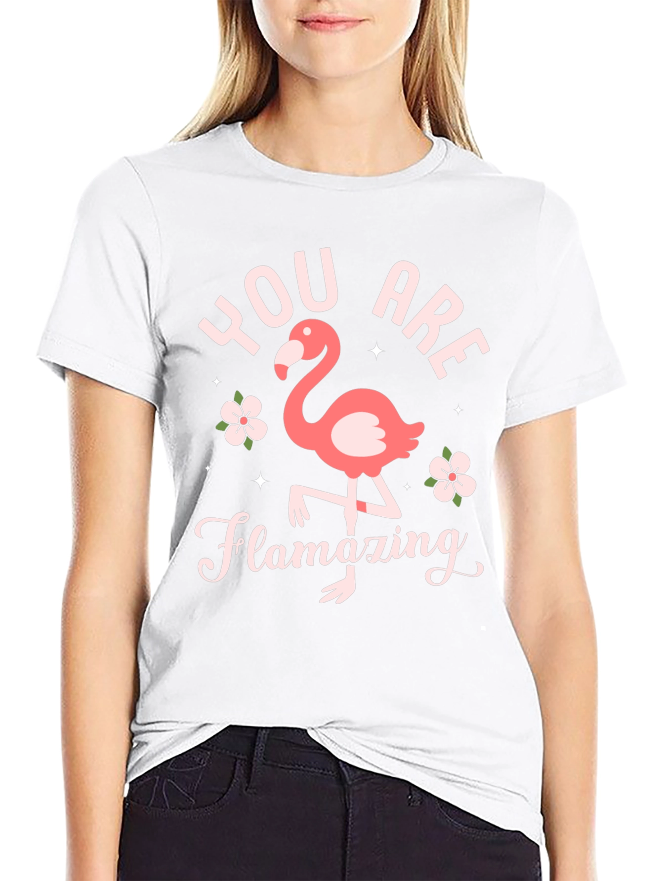 Flamazing Flamingo Graphic T-Shirt - Black Cotton Tee