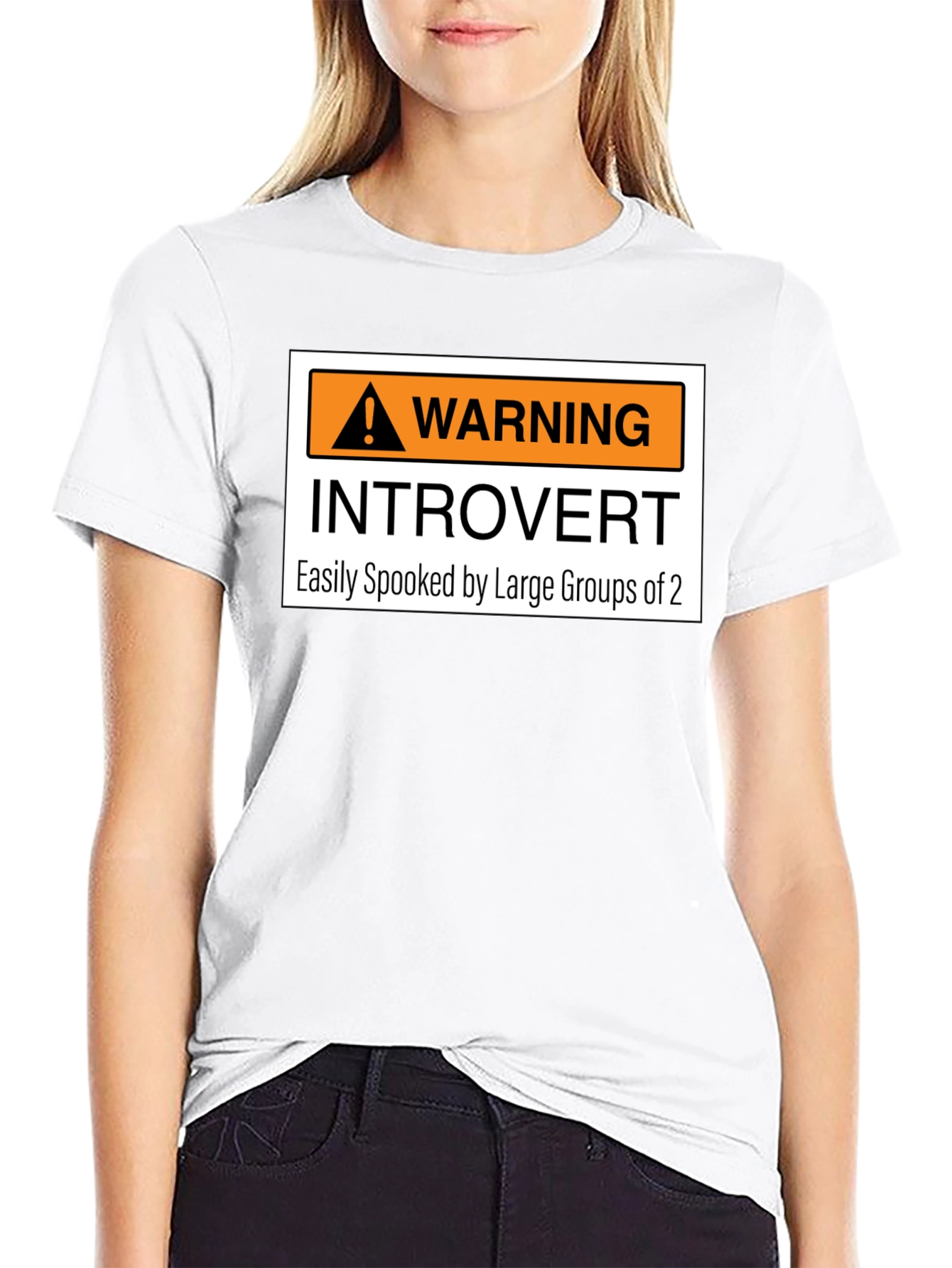 Introvert Warning Graphic Tee - Easily Spooked