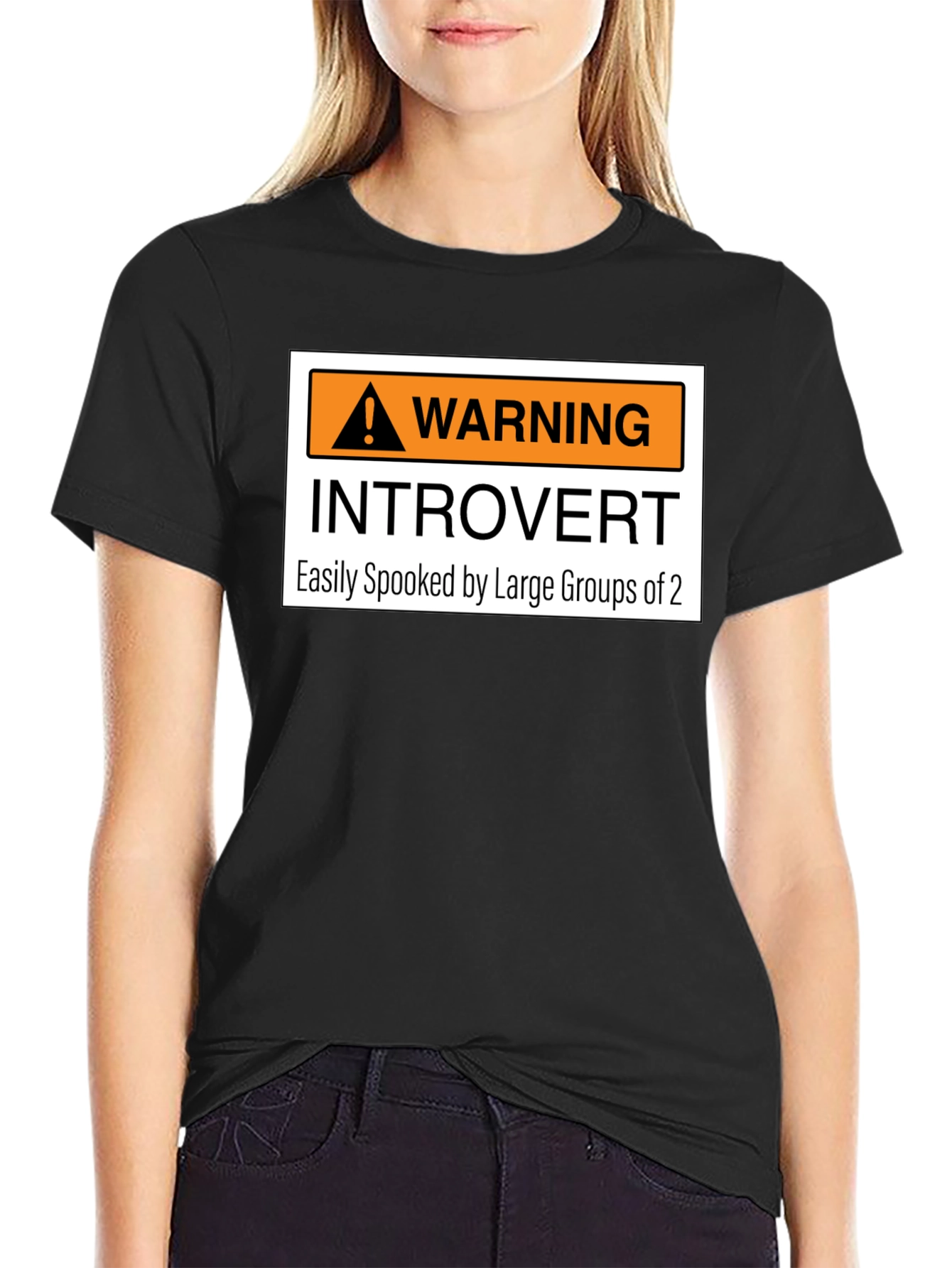 Introvert Warning Graphic Tee - Easily Spooked