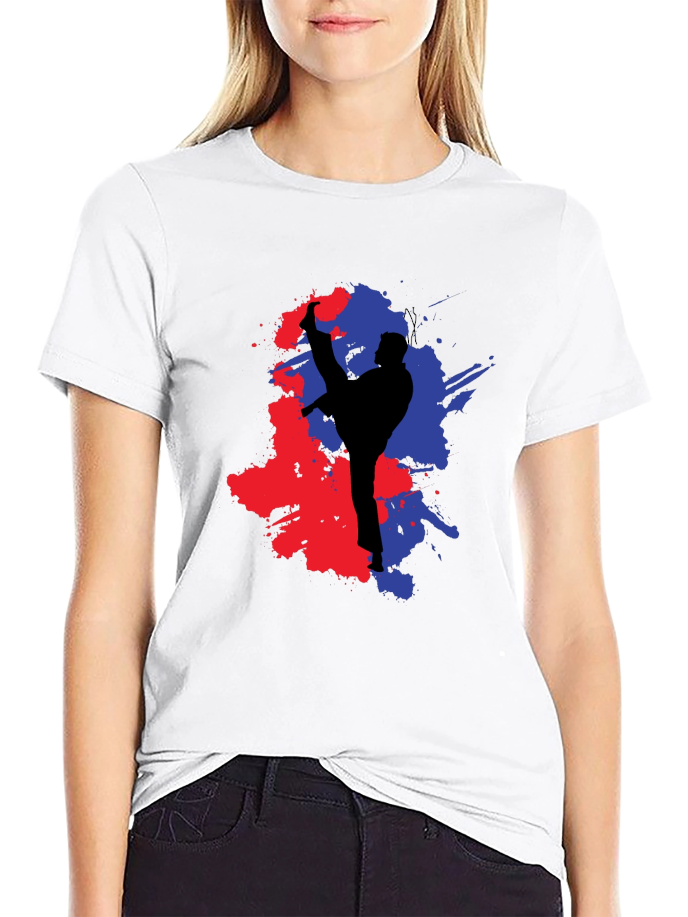 Martial Arts Kick Black T-Shirt