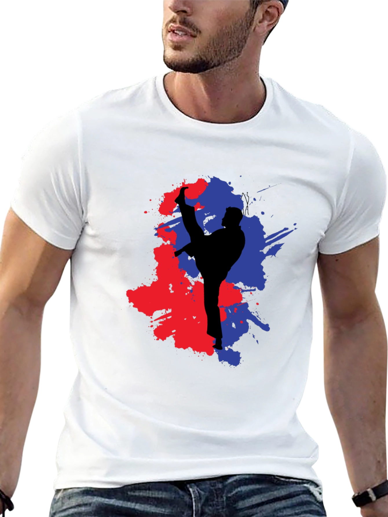 Martial Arts Kick Black T-Shirt