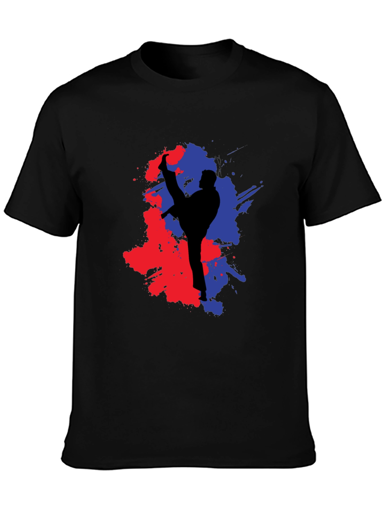 Martial Arts Kick Black T-Shirt