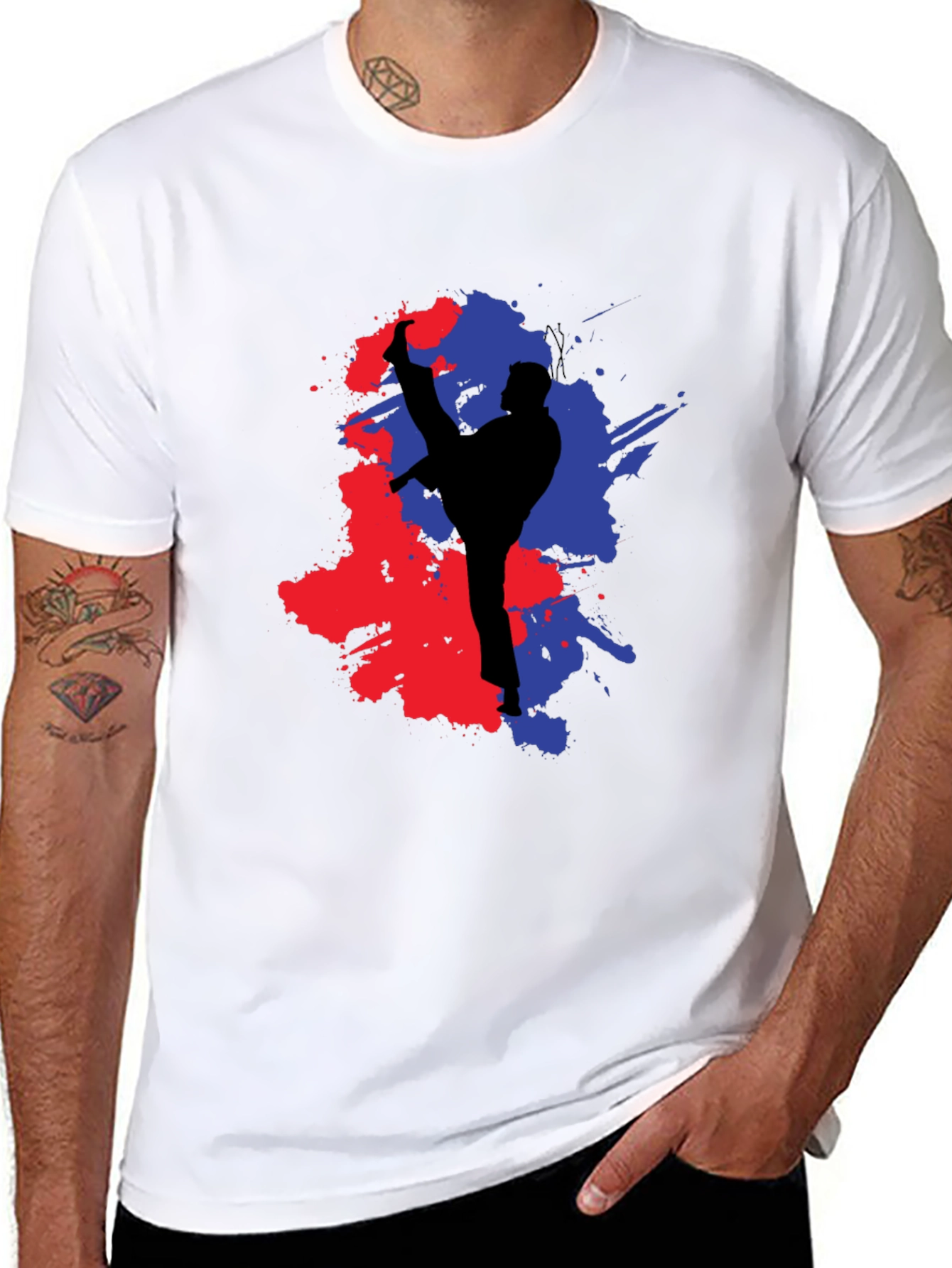 Martial Arts Kick Black T-Shirt