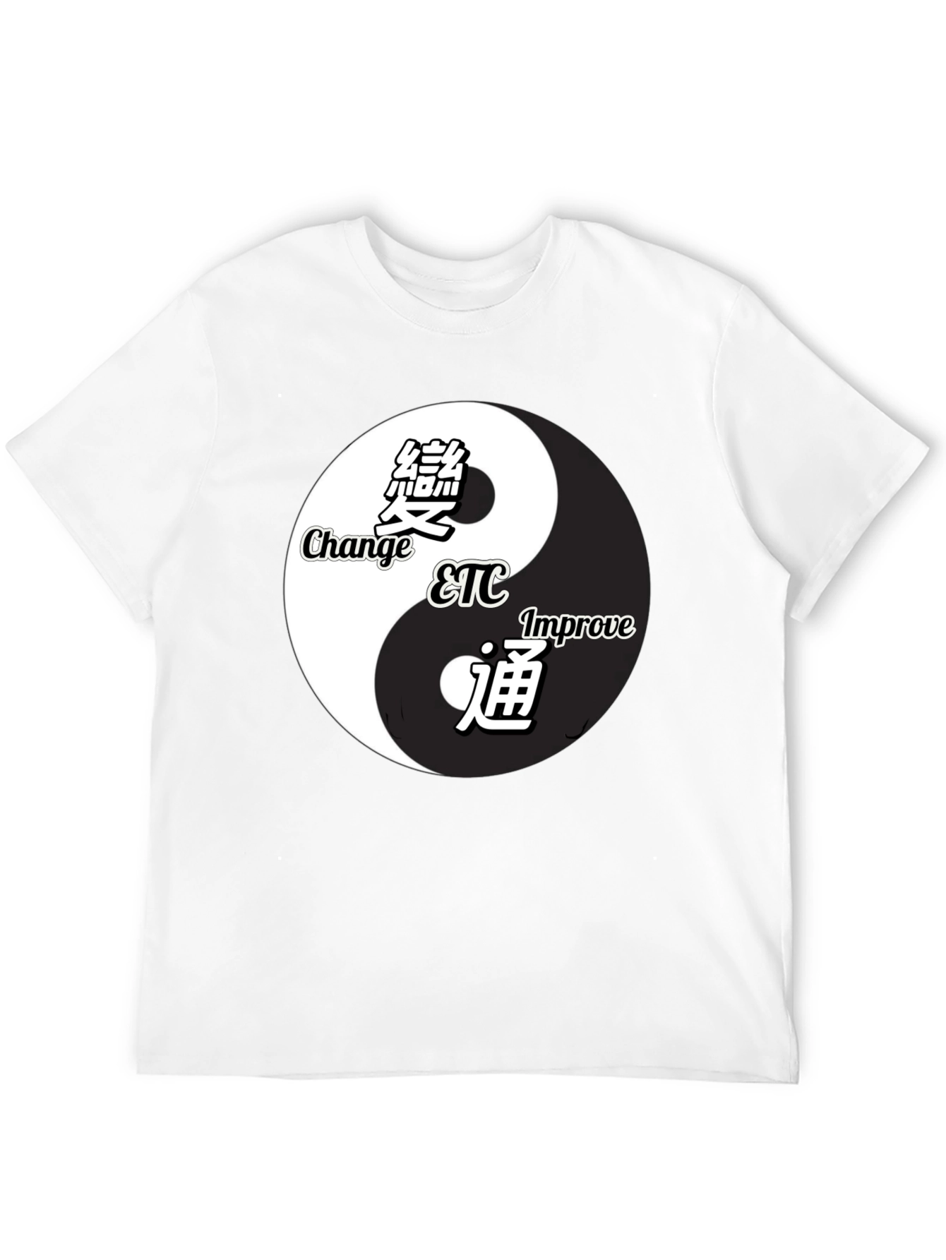 Yin Yang Change Improve Graphic T-Shirt