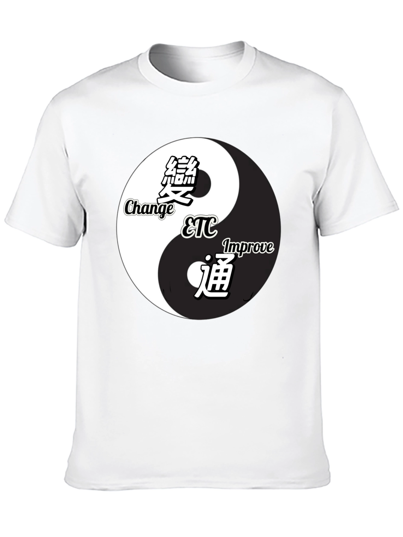 Yin Yang Change Improve Graphic T-Shirt