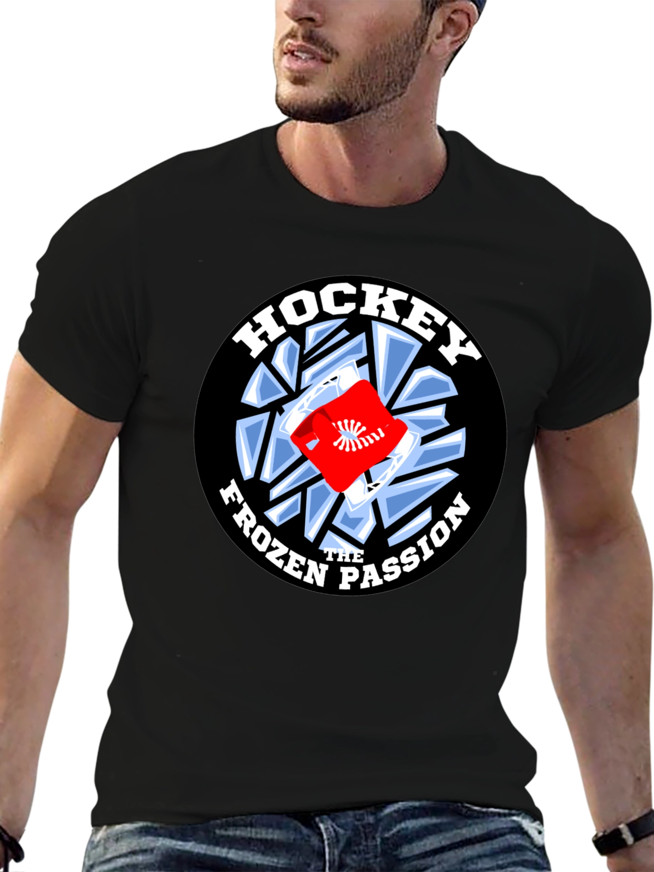 Hockey Frozen Passion Black T-Shirt