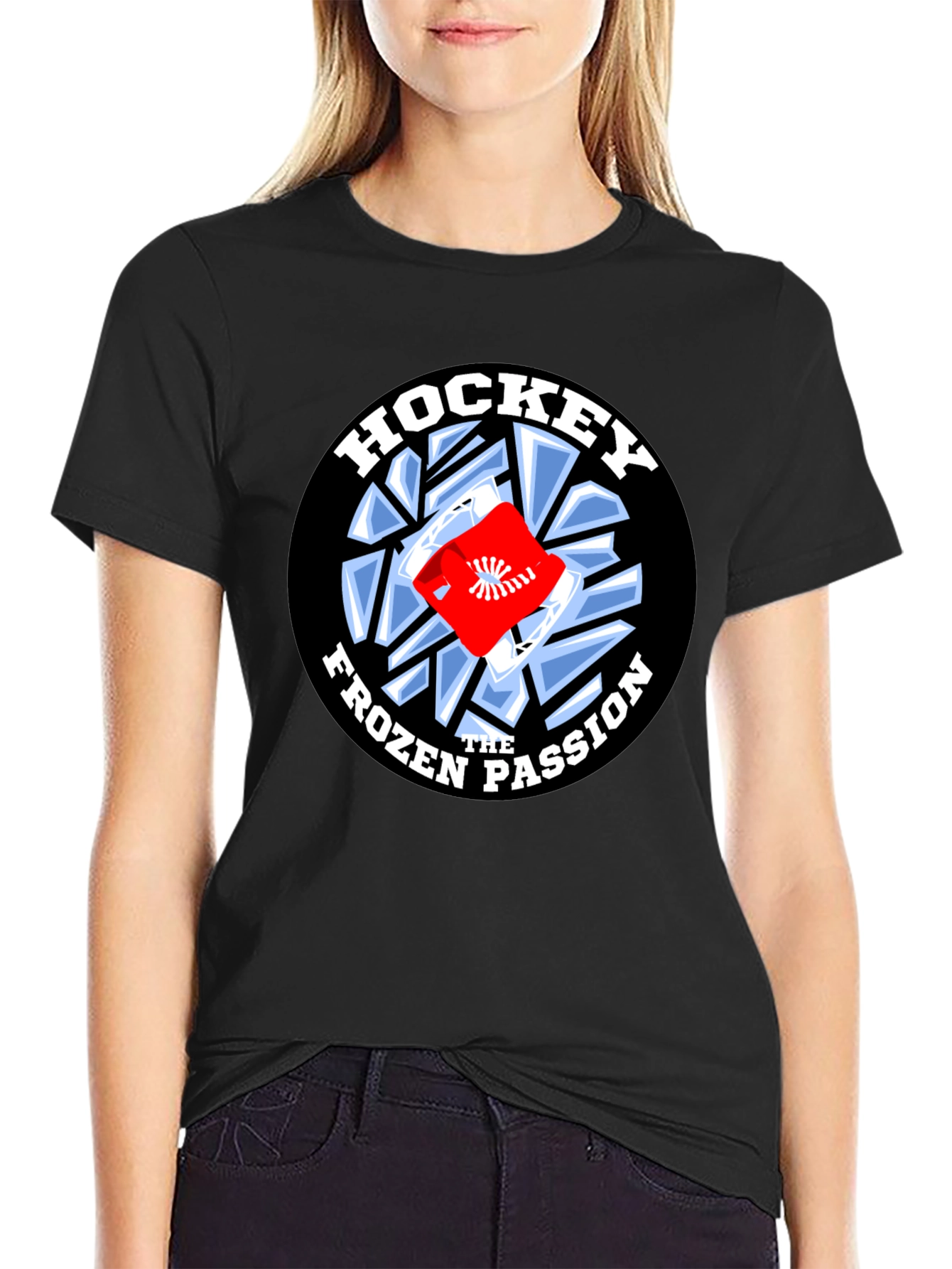 Hockey Frozen Passion Black T-Shirt