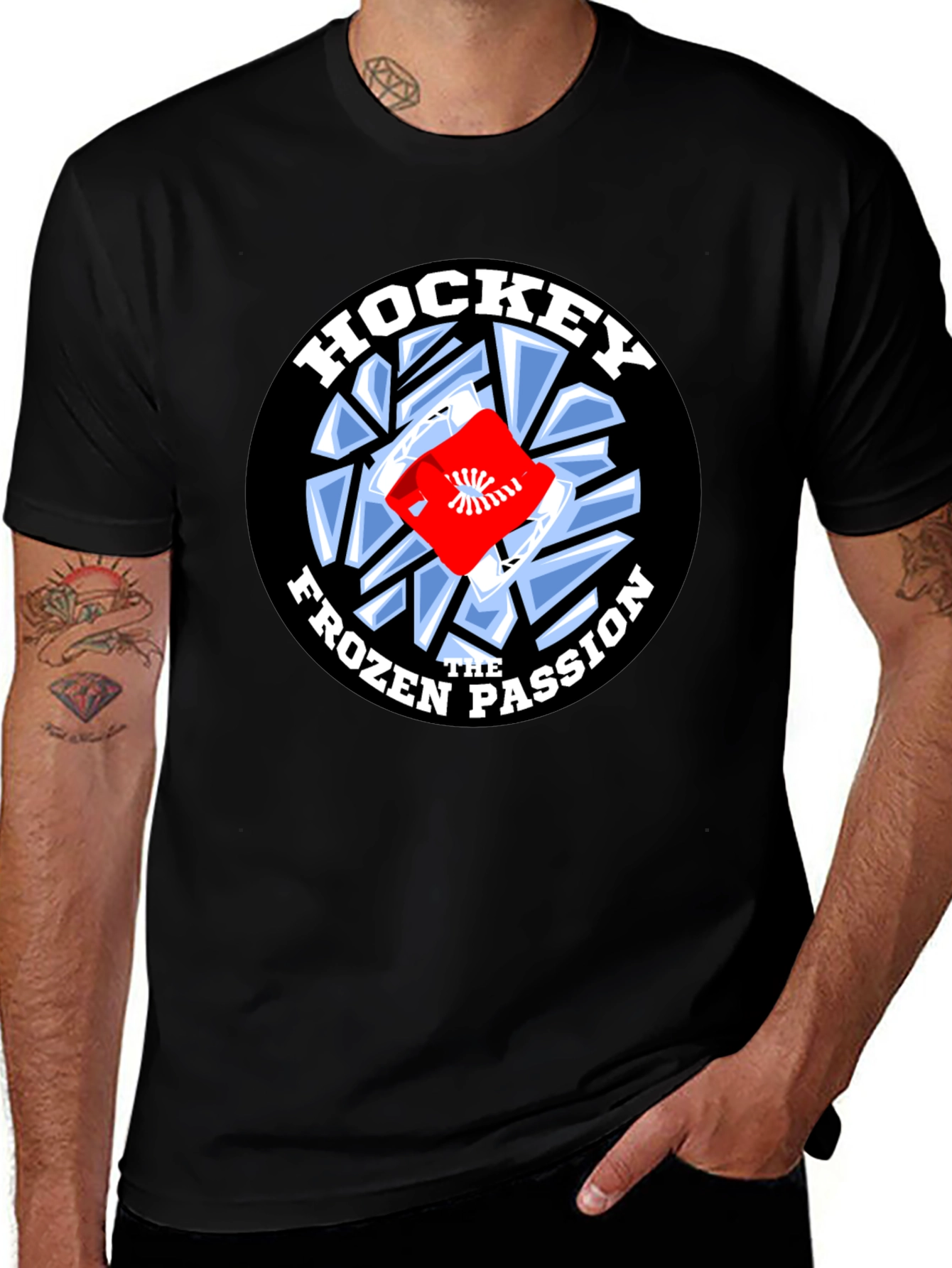 Hockey Frozen Passion Black T-Shirt