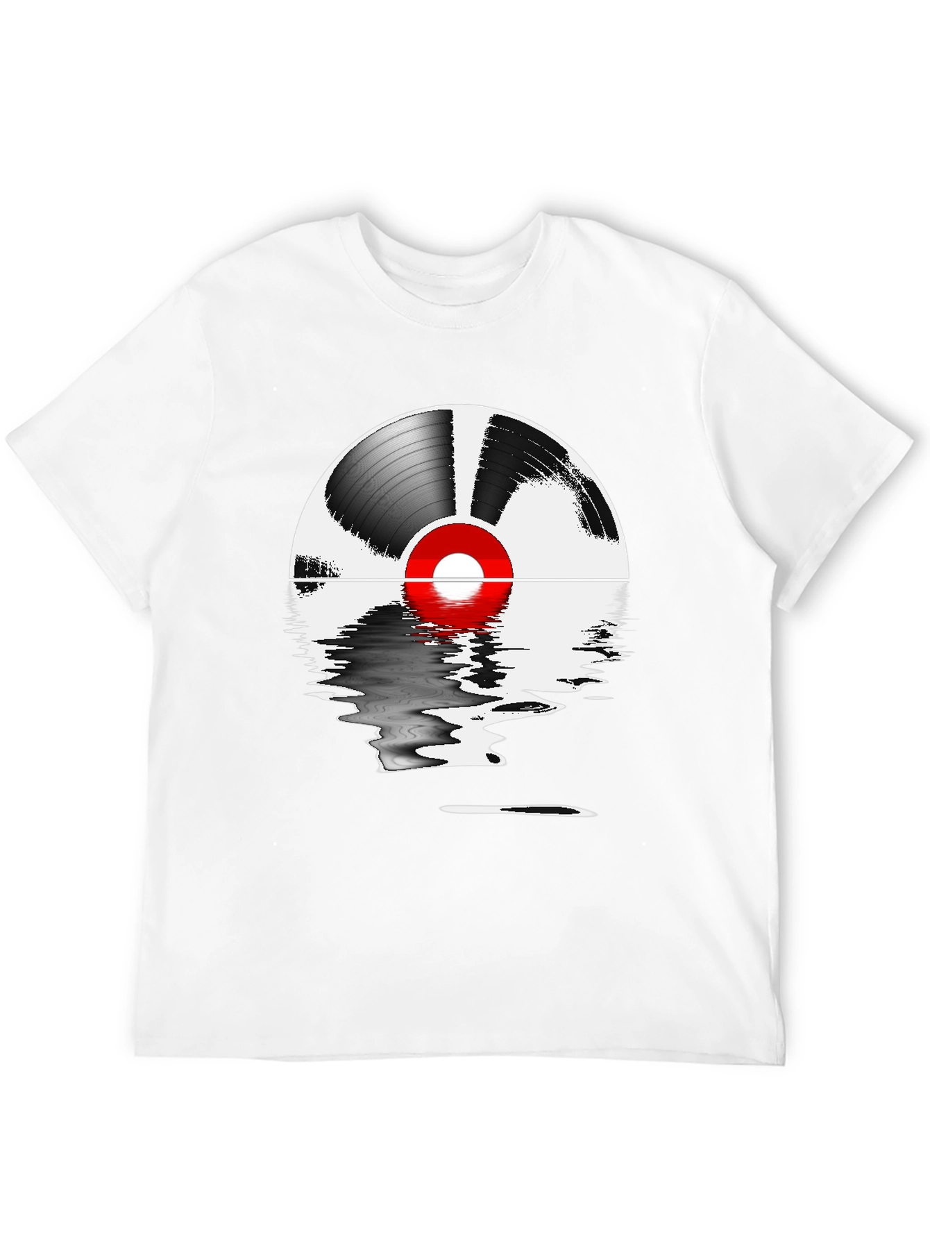 Vinyl Record Reflection Graphic Tee