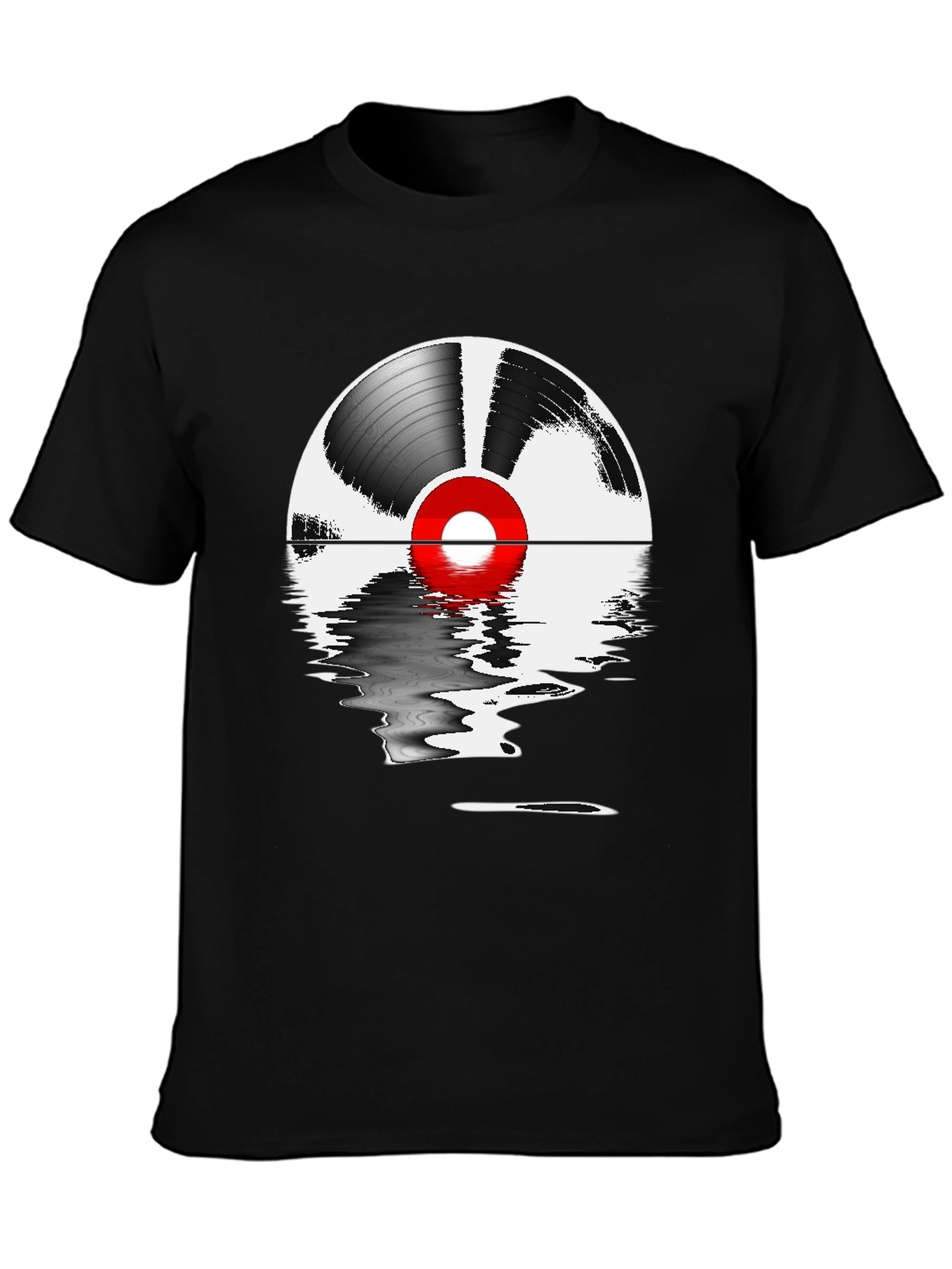 Vinyl Record Reflection Graphic Tee