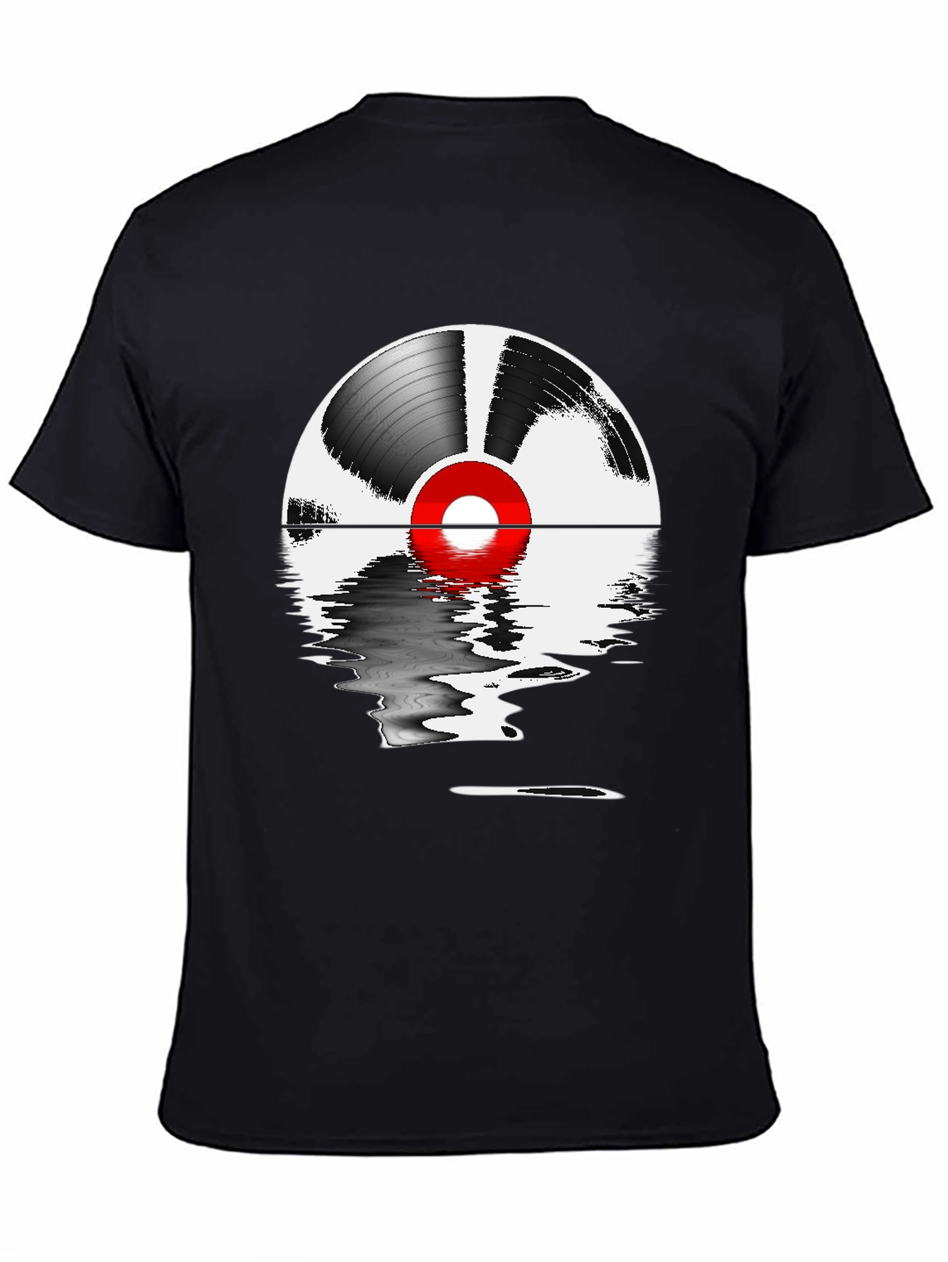Vinyl Record Reflection Graphic Tee