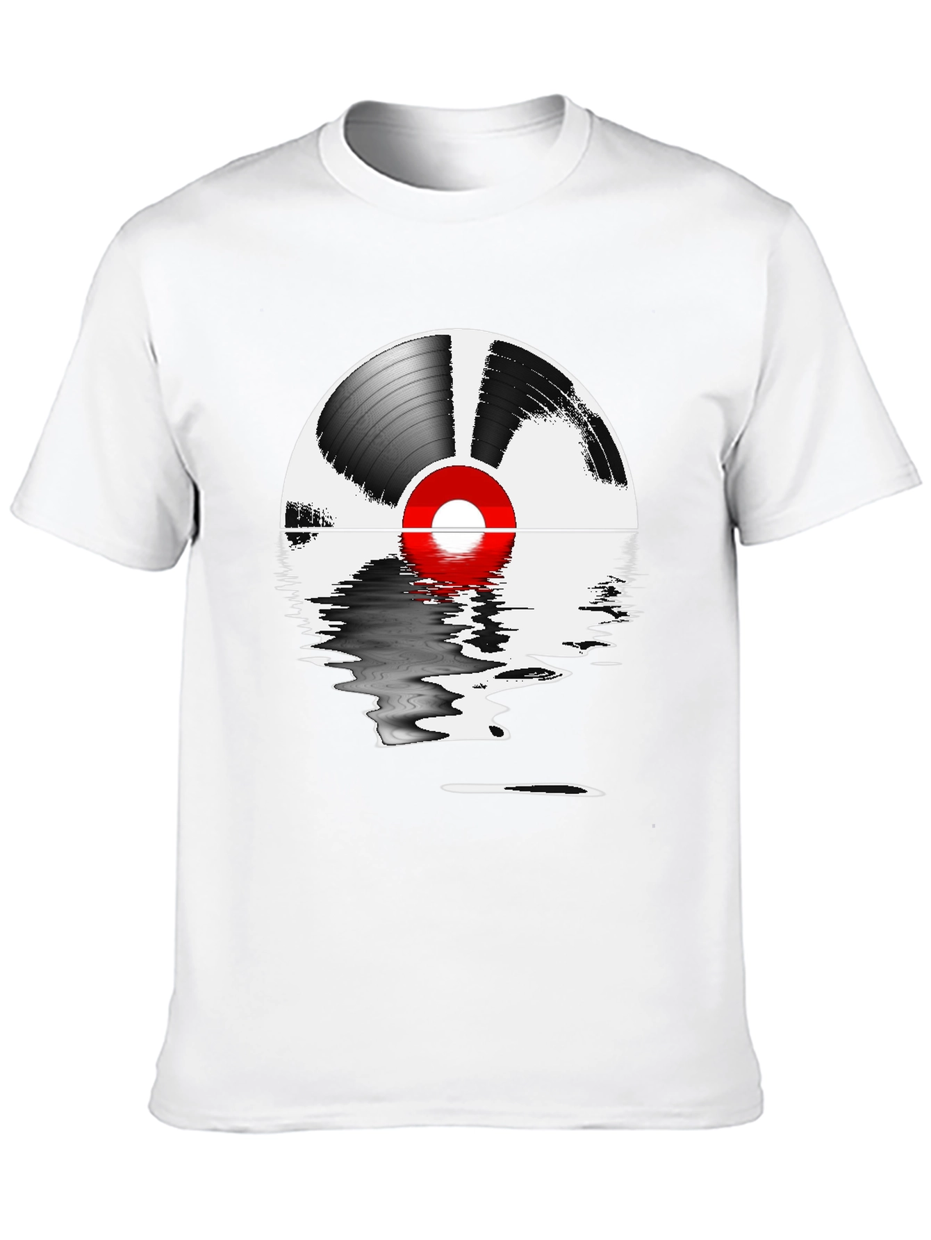Vinyl Record Reflection Graphic Tee