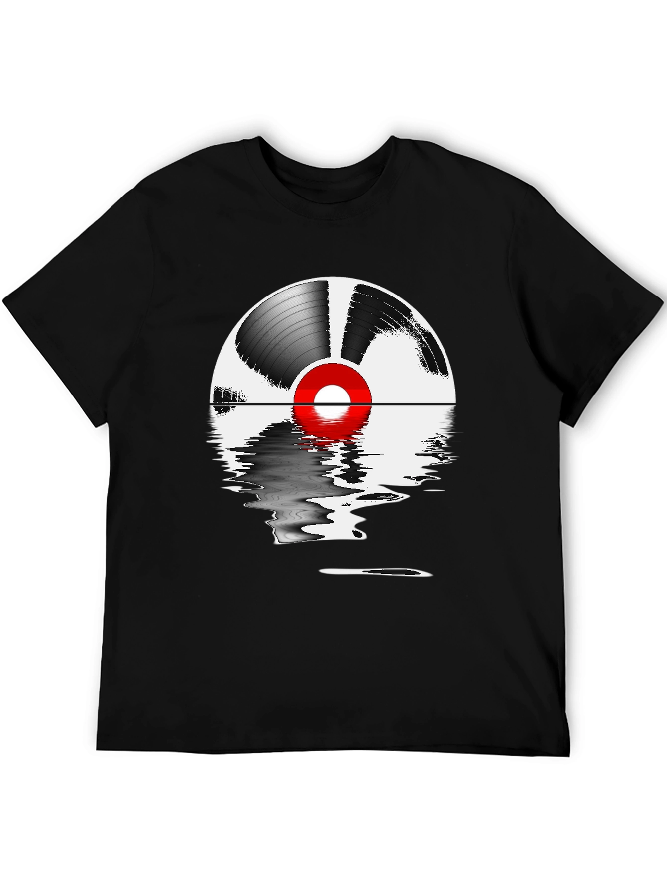 Vinyl Record Reflection Graphic Tee