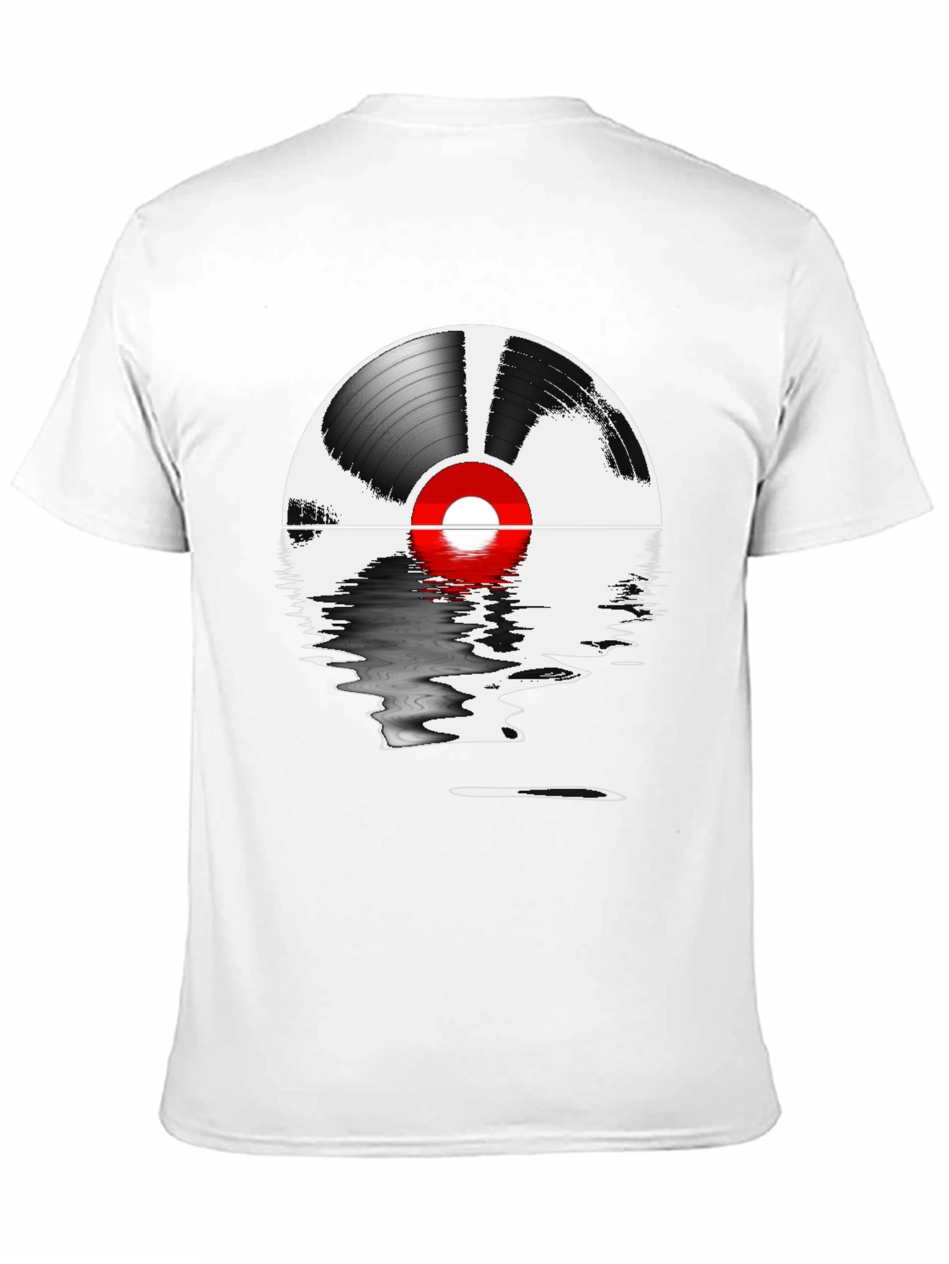 Vinyl Record Reflection Graphic Tee