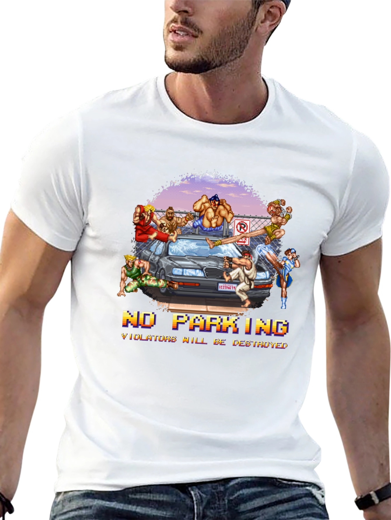 Street Fighter No Parking T-Shirt