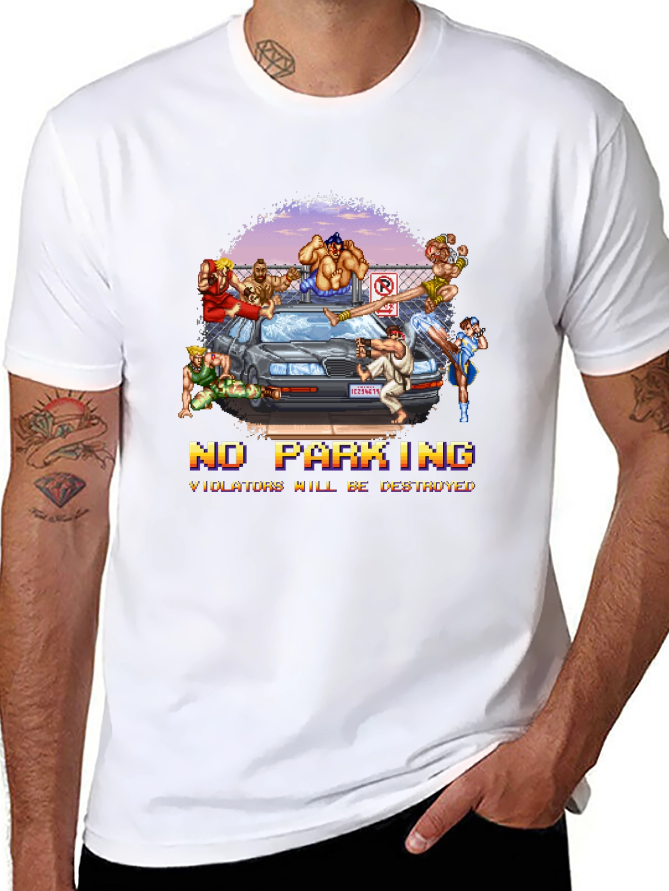 Street Fighter No Parking T-Shirt