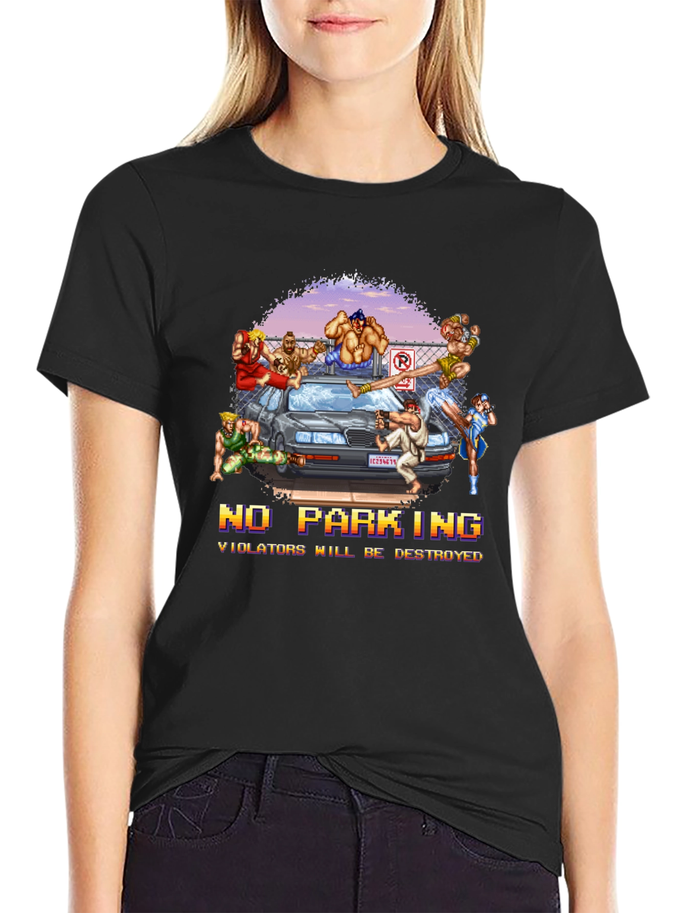 Street Fighter No Parking T-Shirt