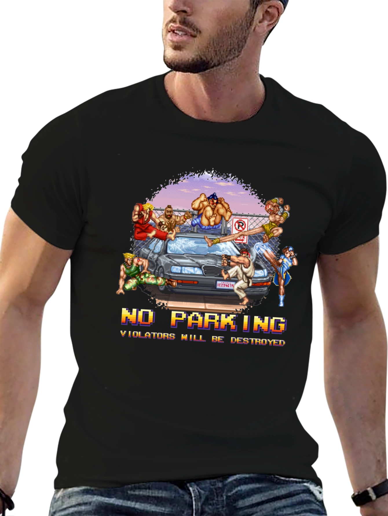 Street Fighter No Parking T-Shirt