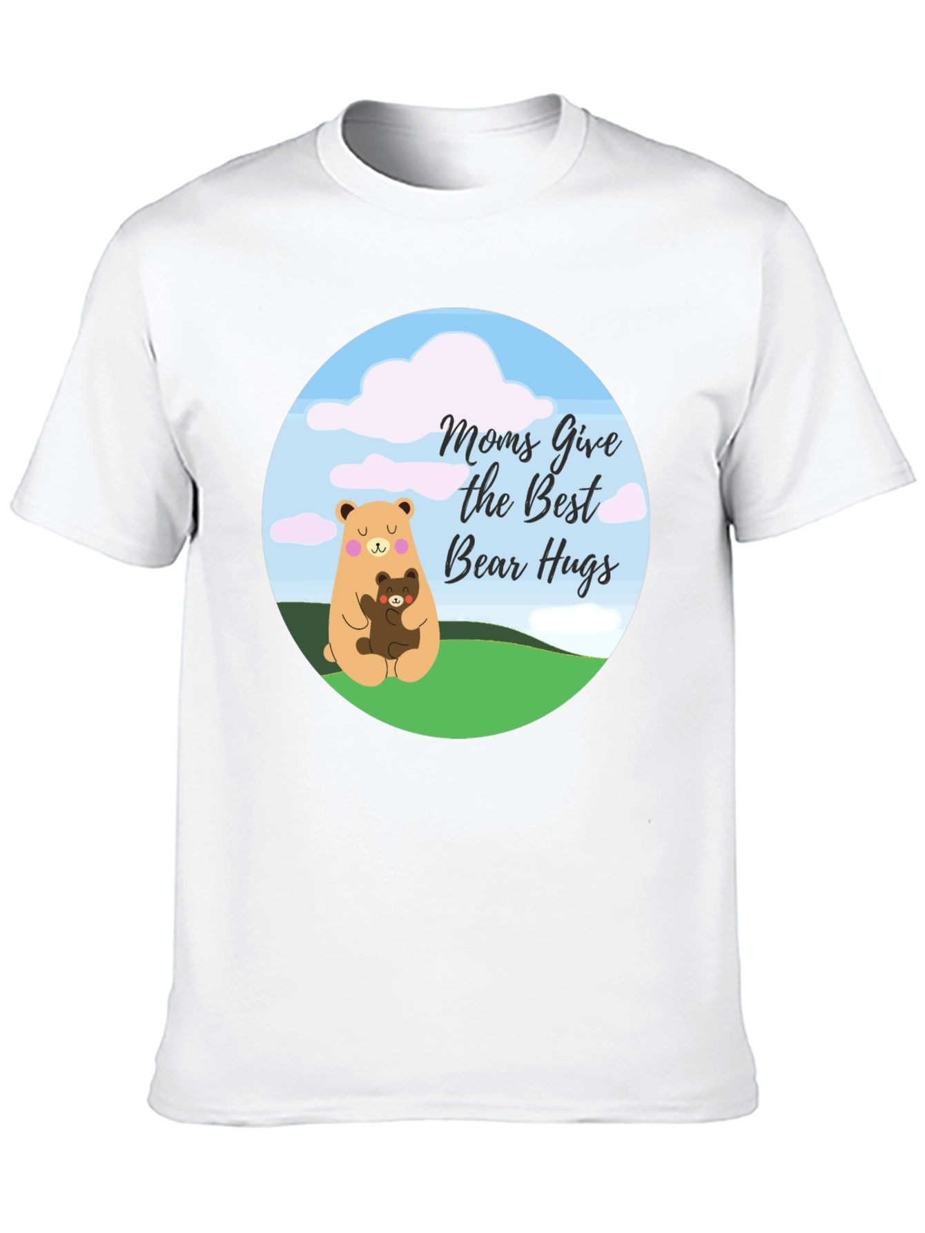 Moms Give the Best Bear Hugs Black T-Shirt