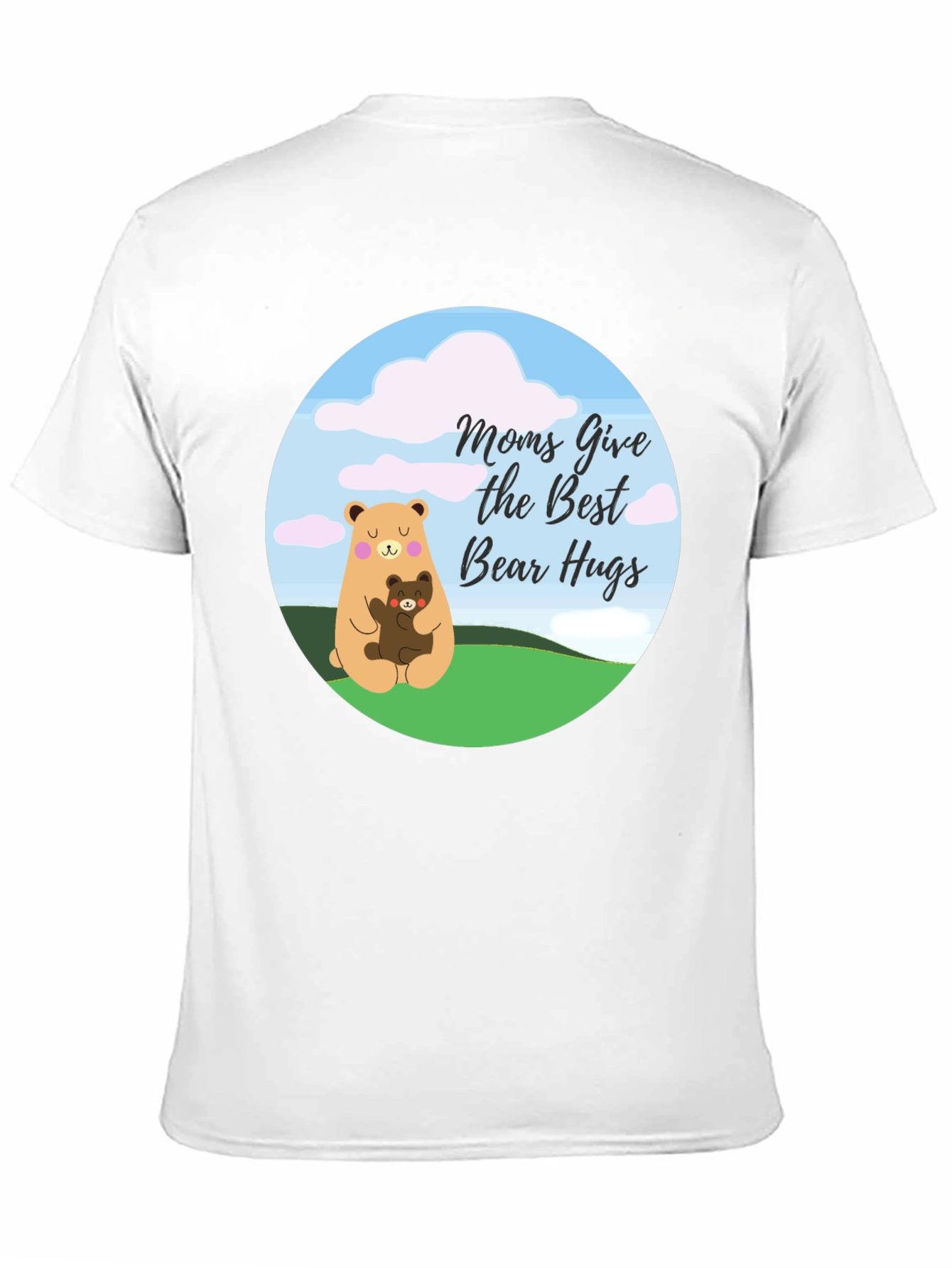 Moms Give the Best Bear Hugs Black T-Shirt