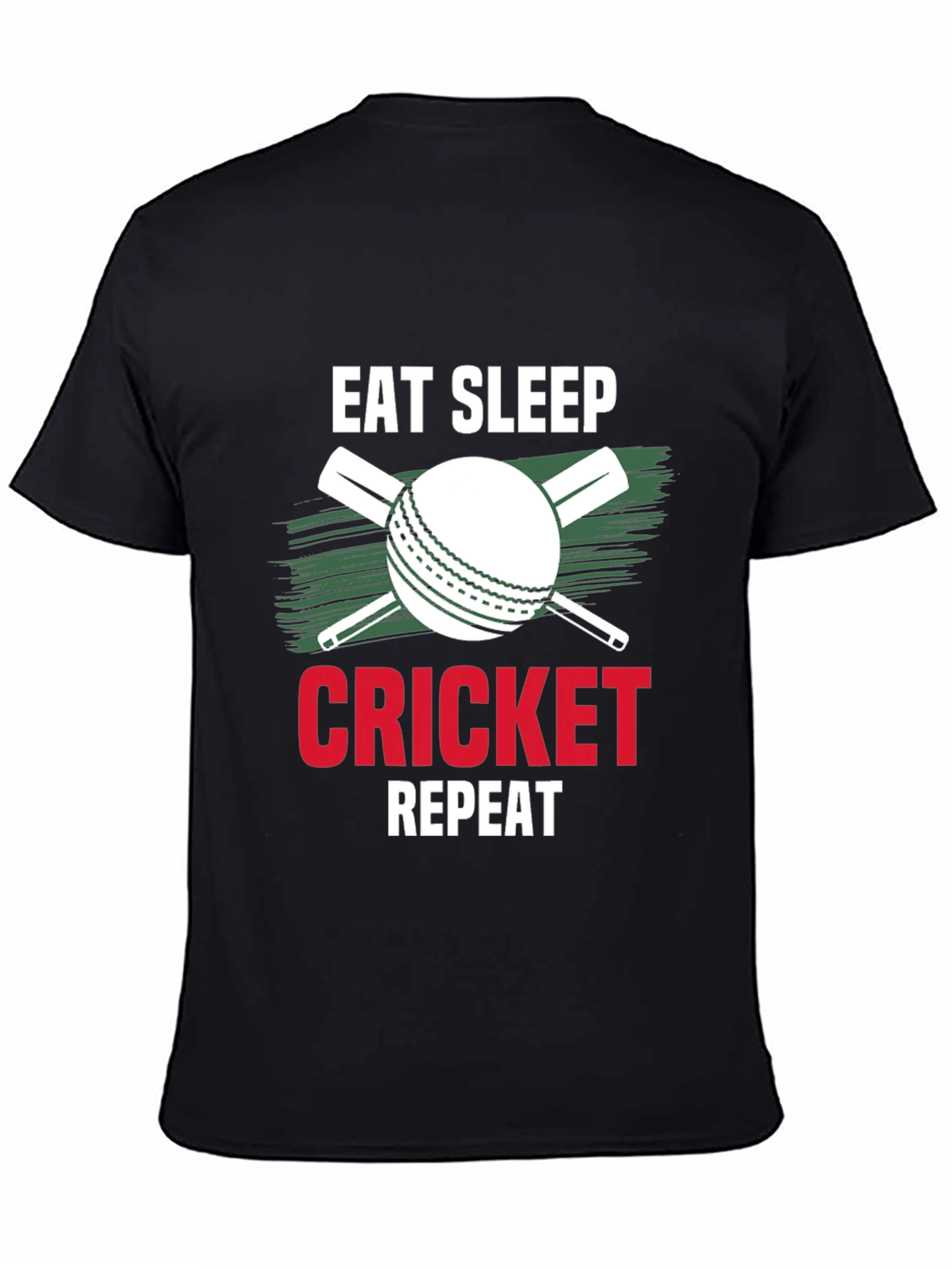 Eat Sleep Cricket Repeat Graphic Tee