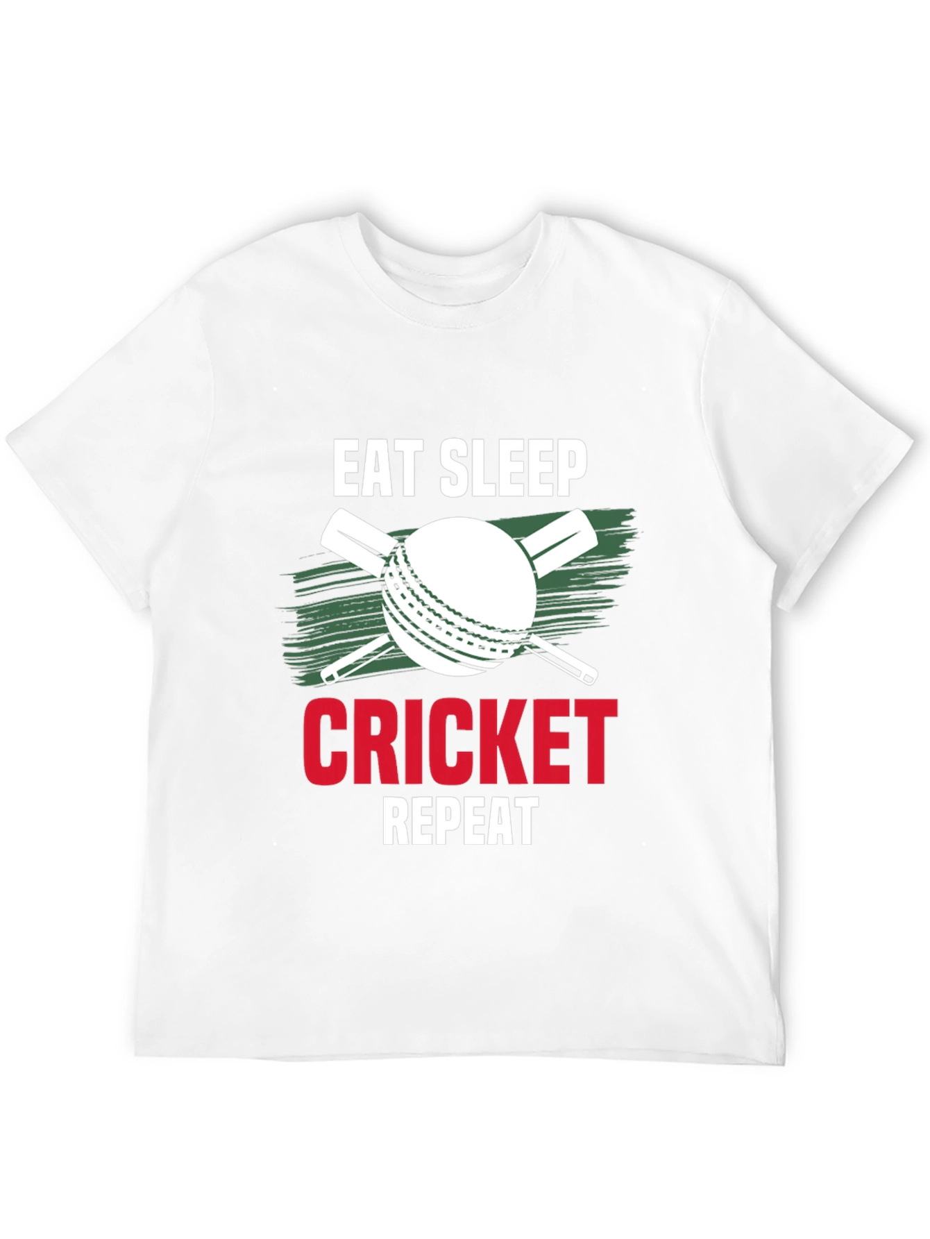 Eat Sleep Cricket Repeat Graphic Tee