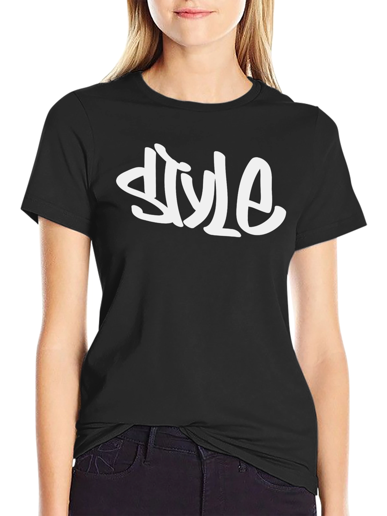 Stylish Black T-Shirt with Style Graphic