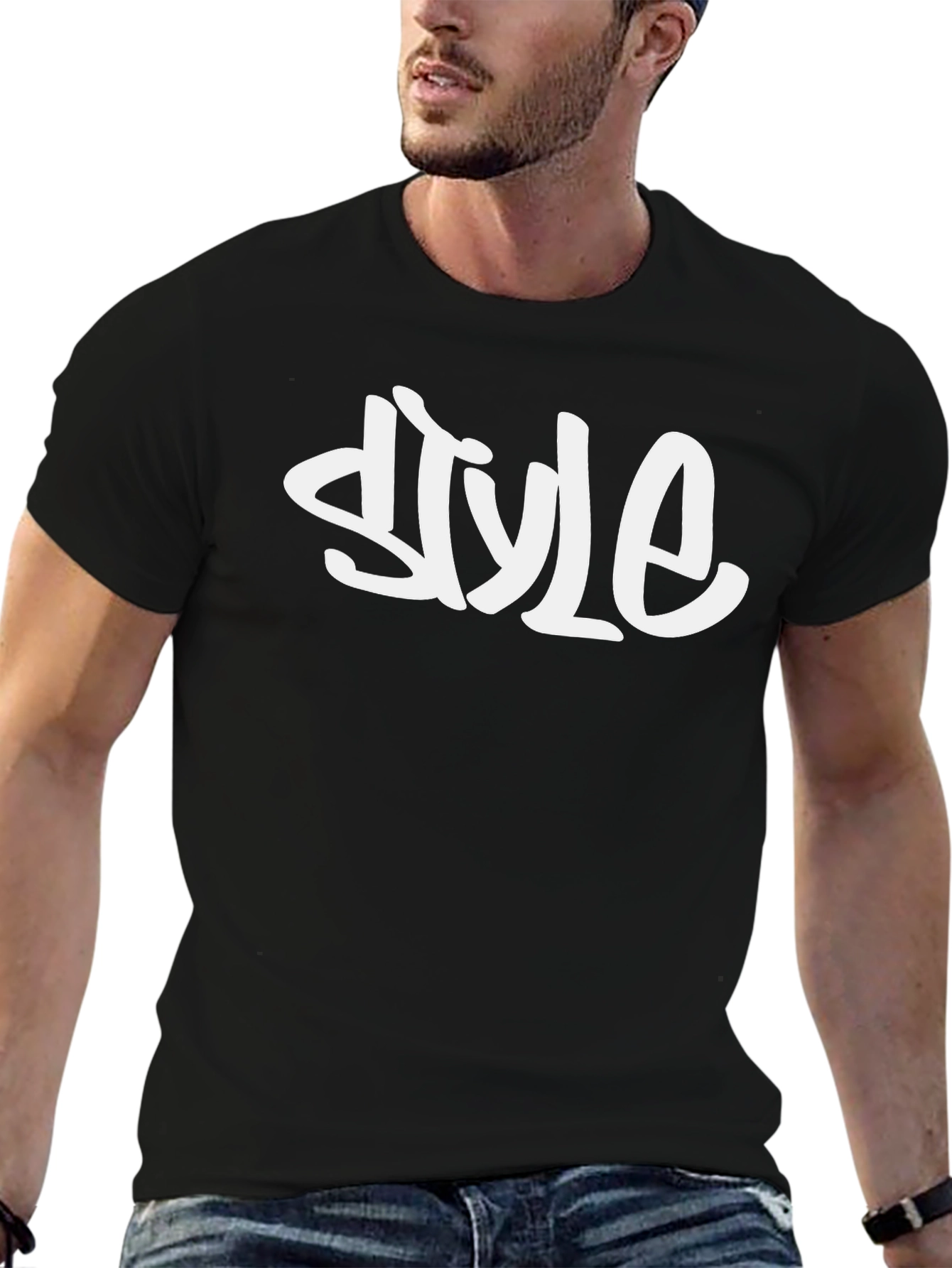 Stylish Black T-Shirt with Style Graphic