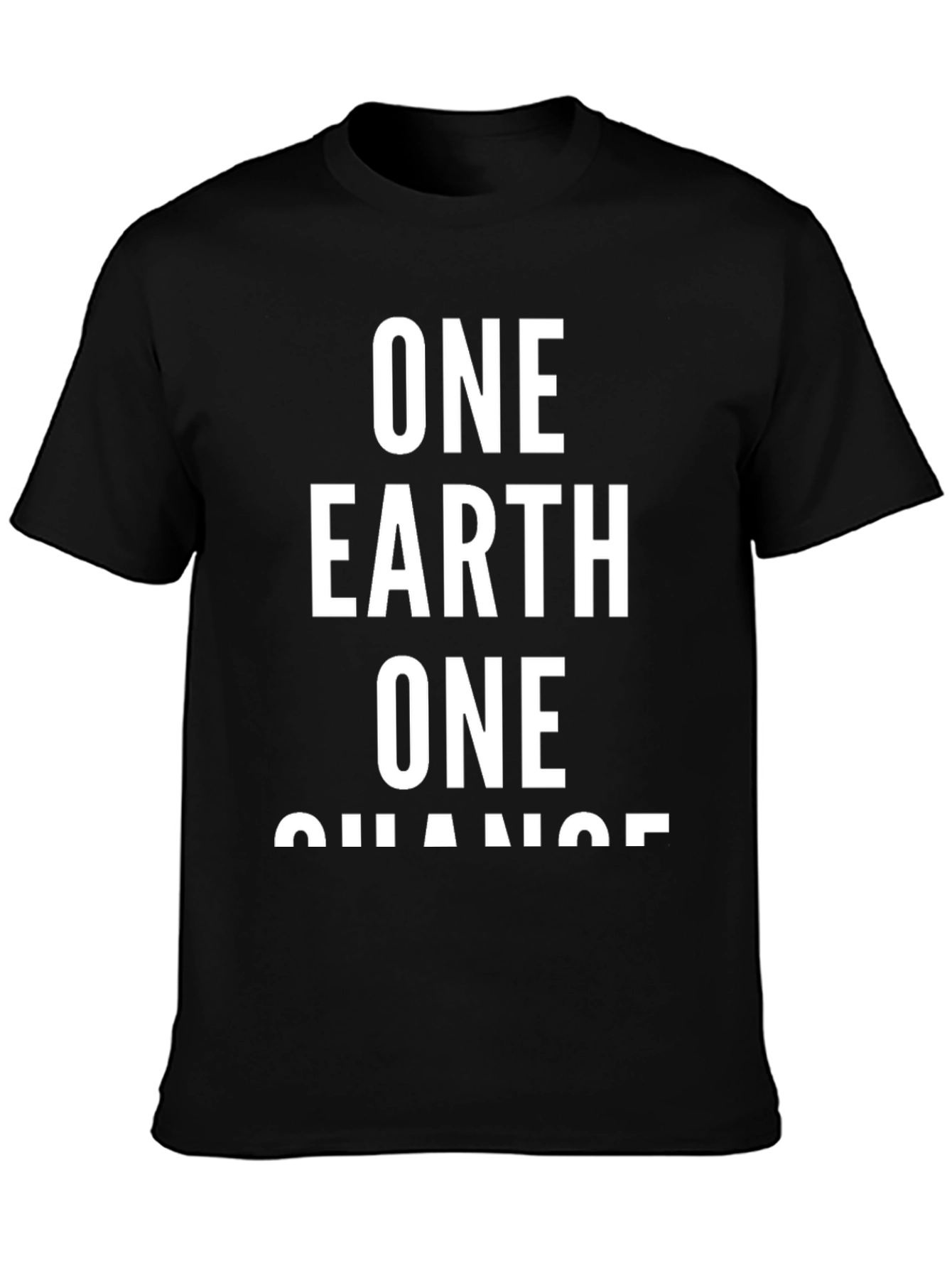 One Earth One Chance Black T-Shirt