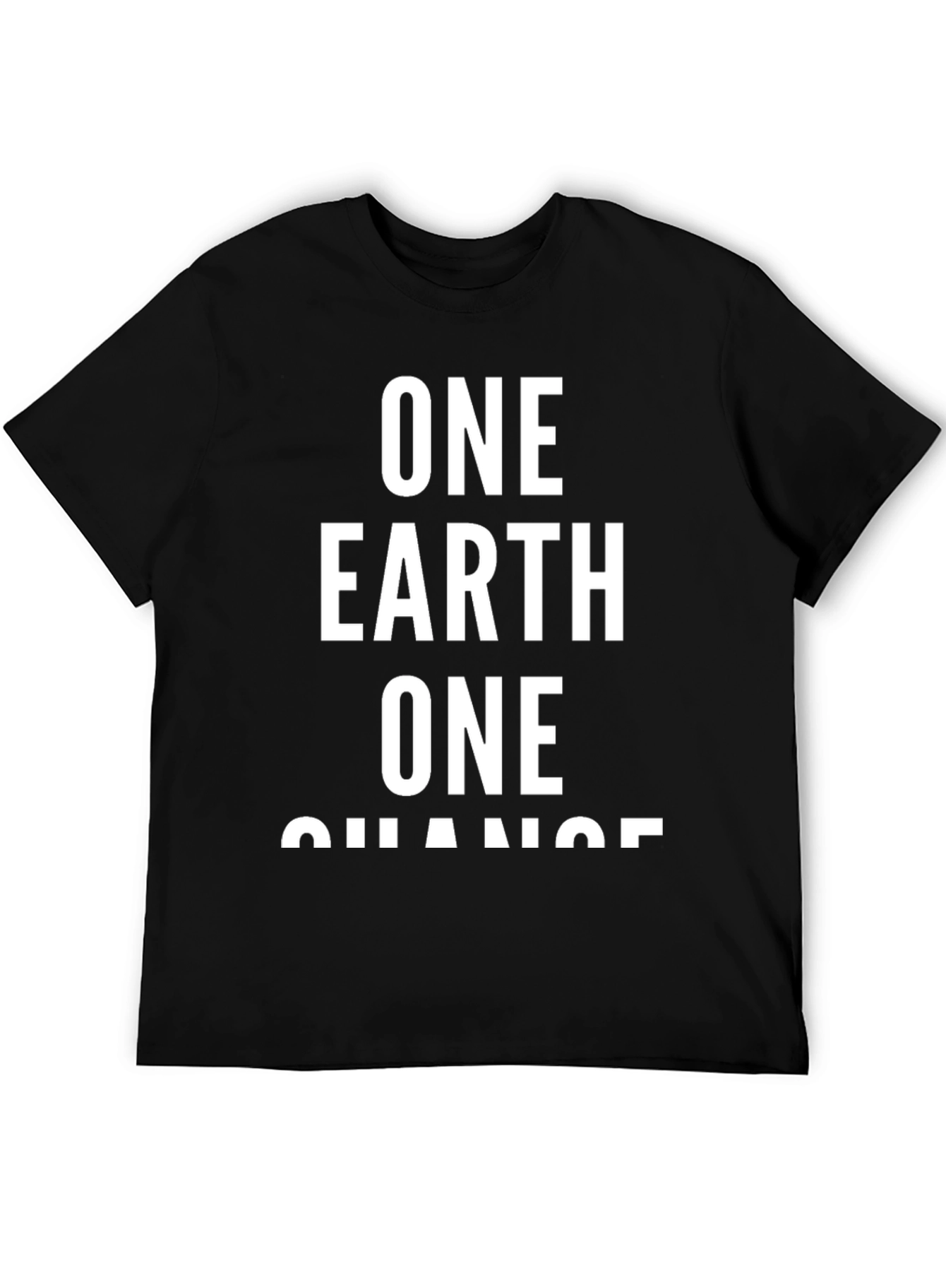 One Earth One Chance Black T-Shirt