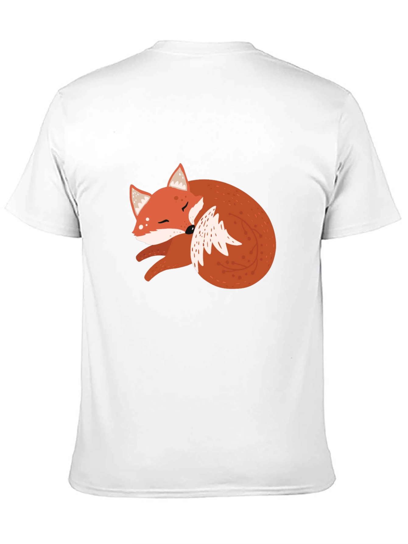 Cute Fox Graphic Tee - Soft Black Cotton T-Shirt