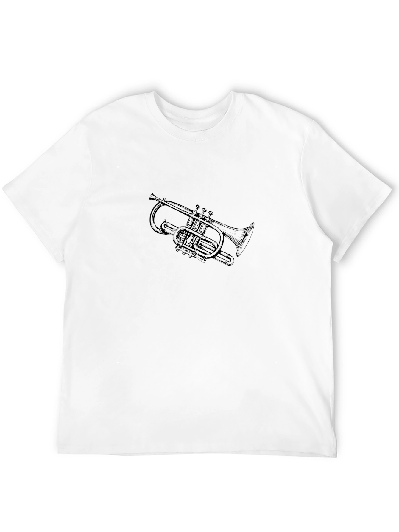Trumpet Graphic Tee - Classic Black Cotton T-Shirt