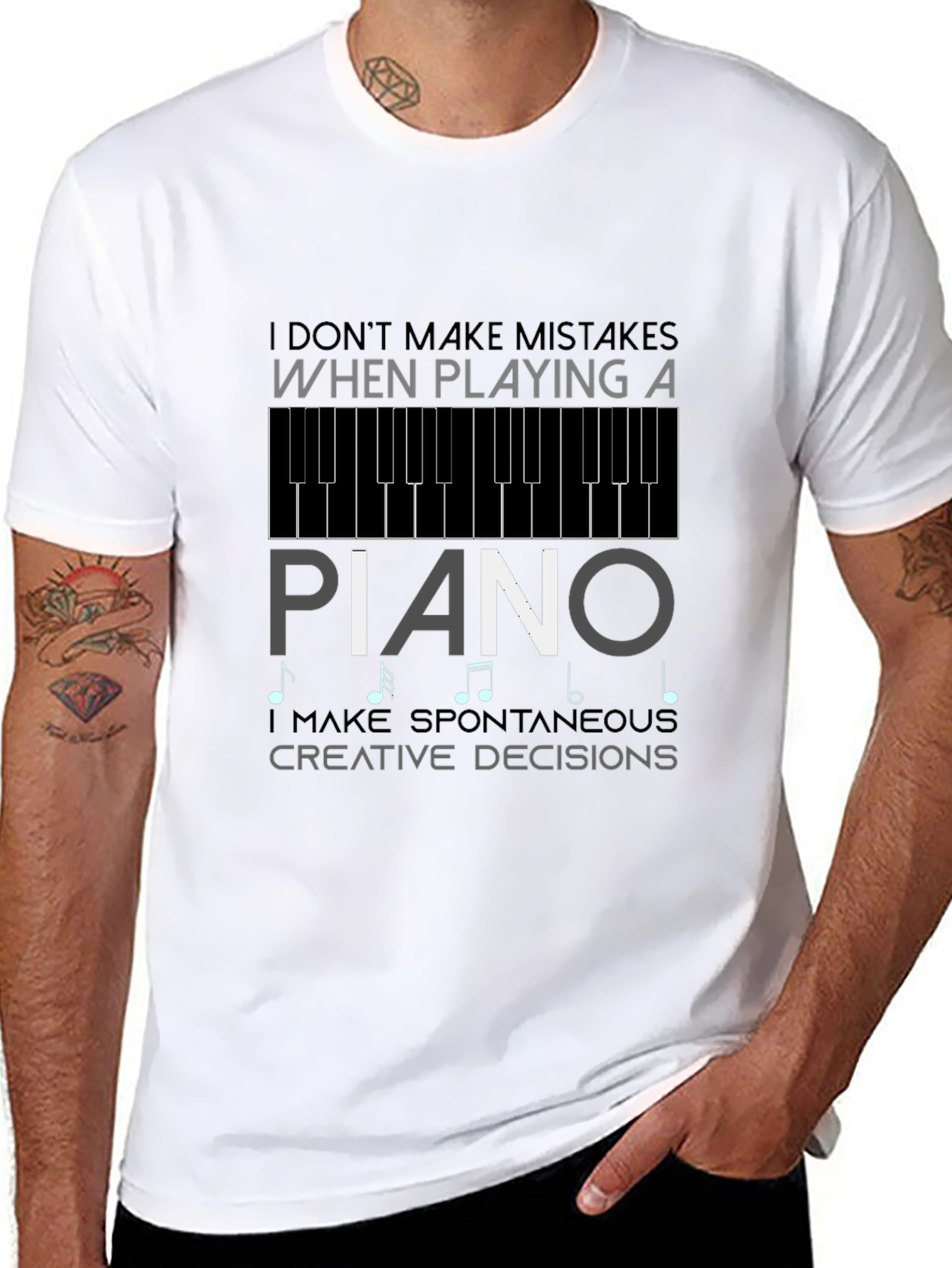 Piano T-Shirt: I Dont Make Mistakes