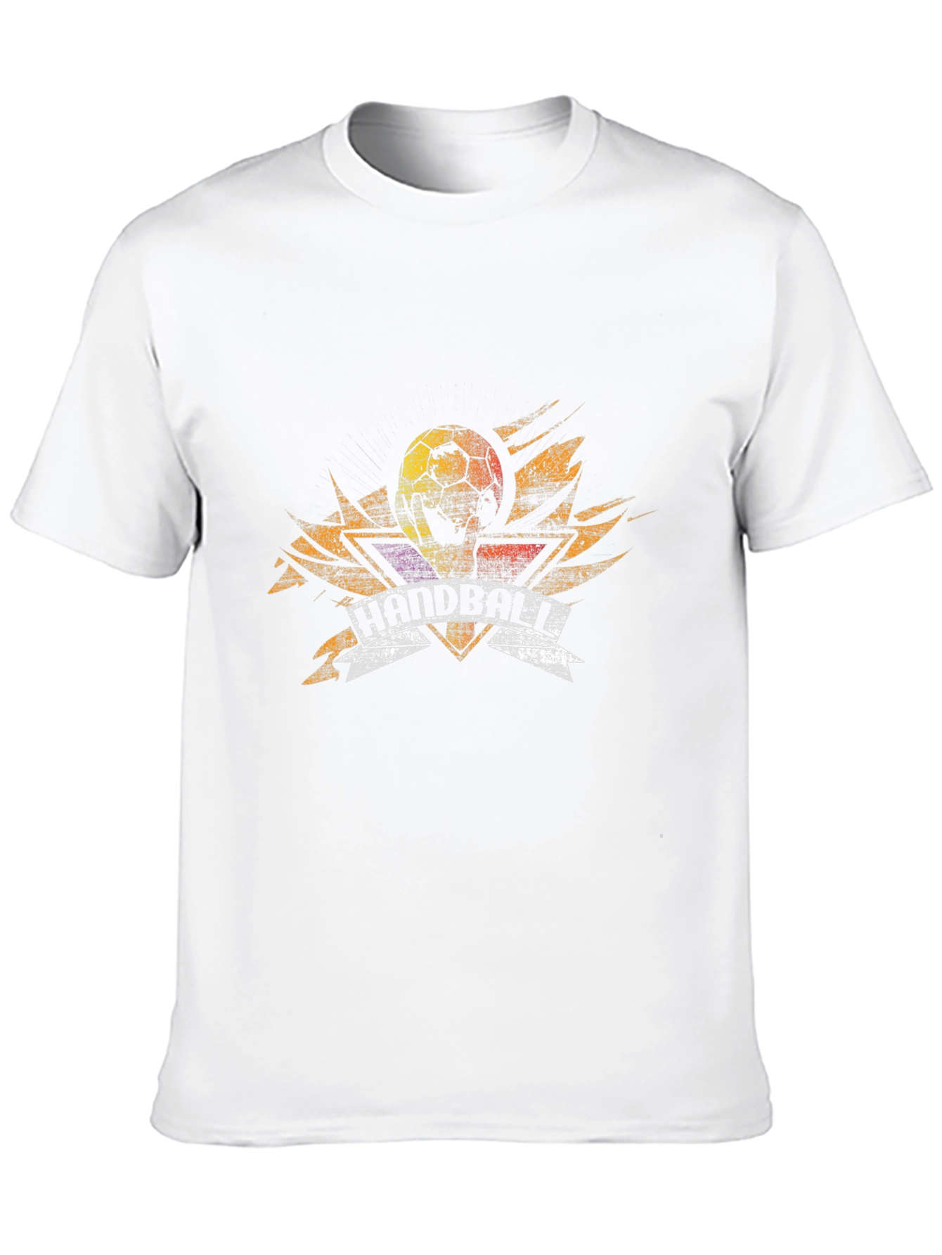 Handball Graphic Print Black T-Shirt