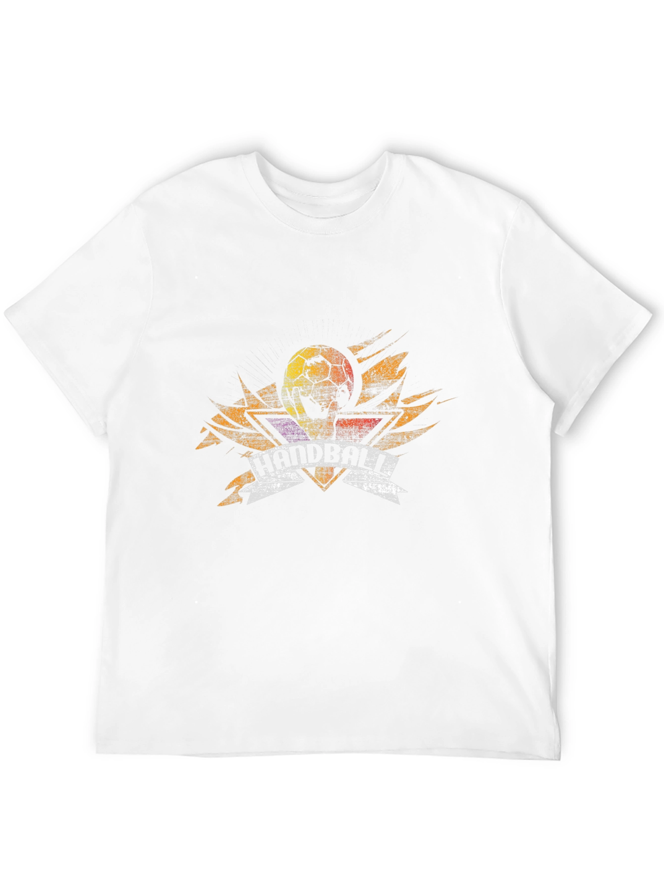 Handball Graphic Print Black T-Shirt