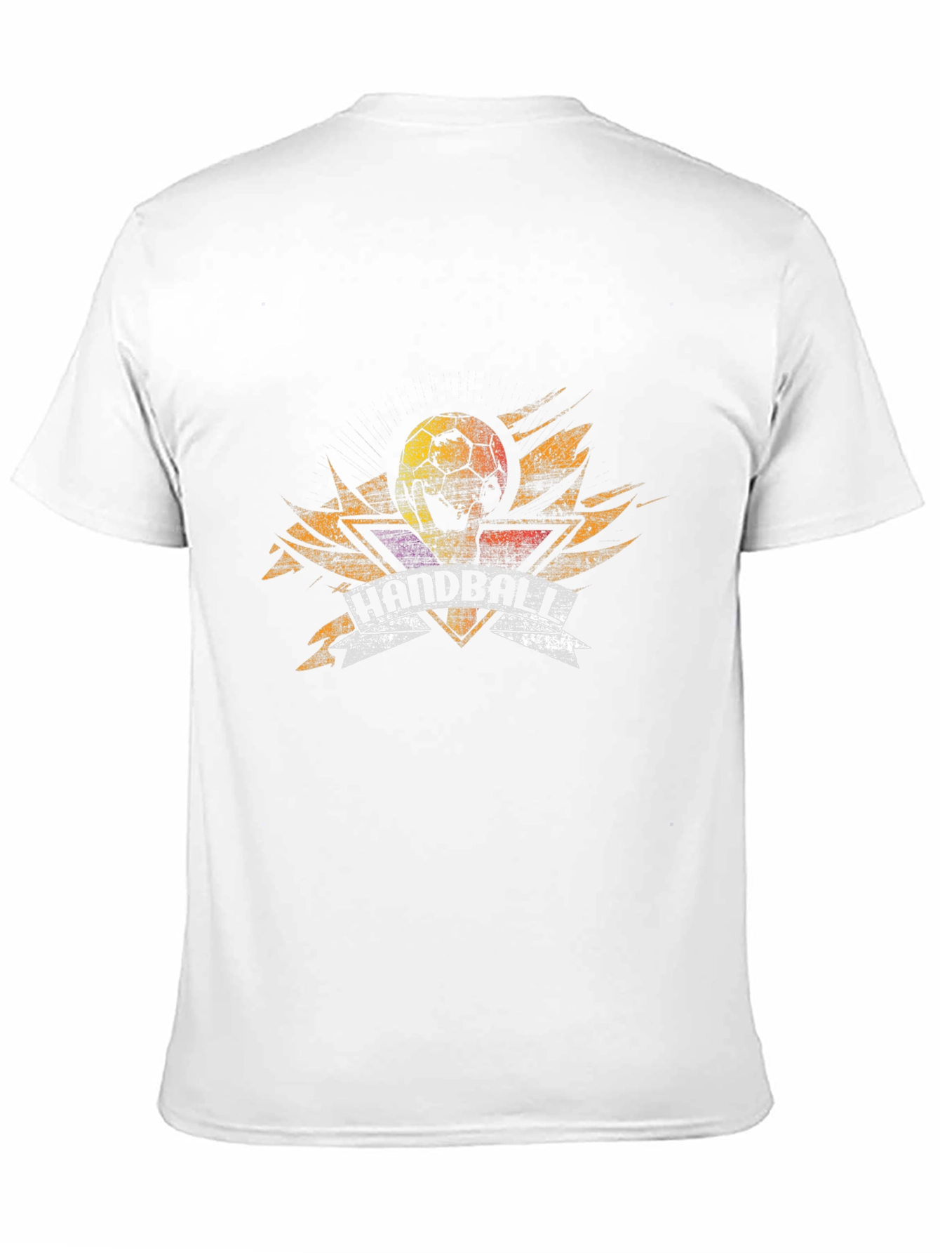 Handball Graphic Print Black T-Shirt