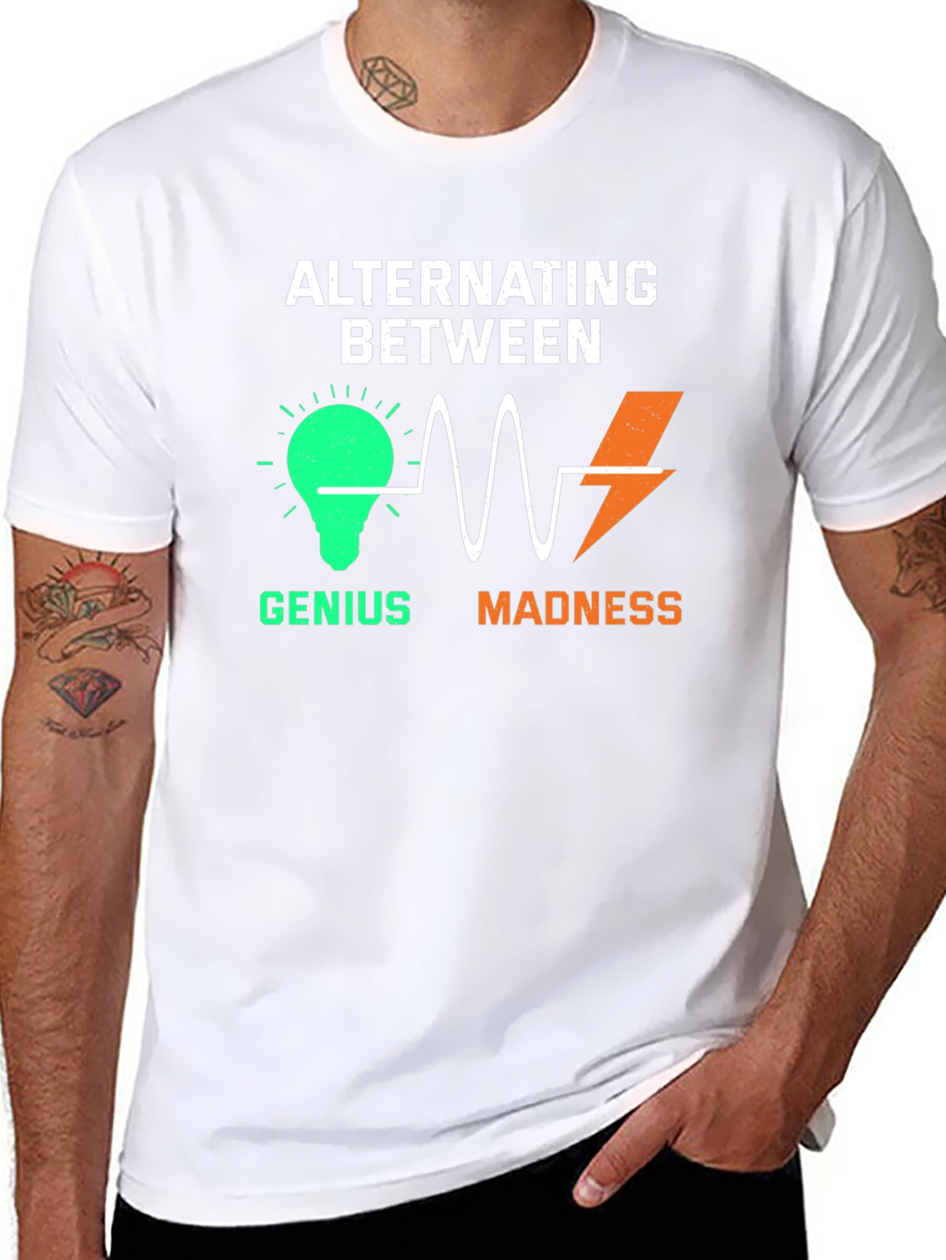 Alternating Between Genius and Madness Graphic T-Shirt
