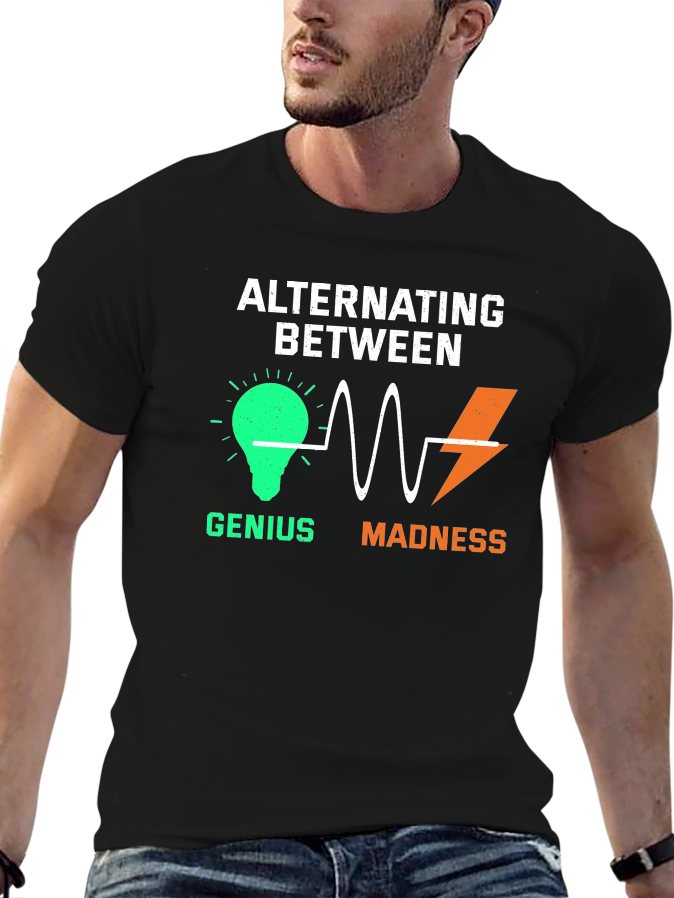 Alternating Between Genius and Madness Graphic T-Shirt