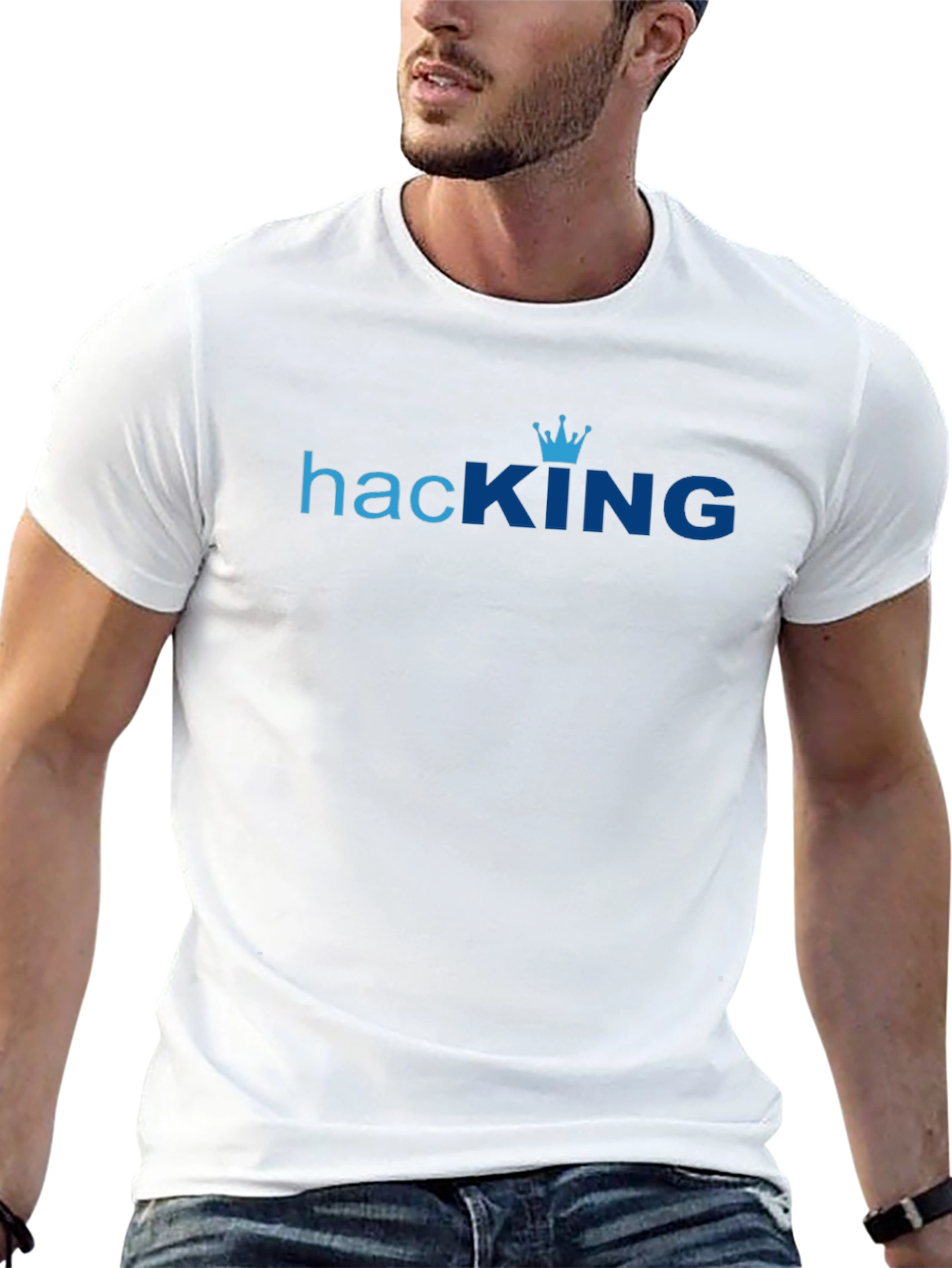Hacking King Graphic Black T-Shirt