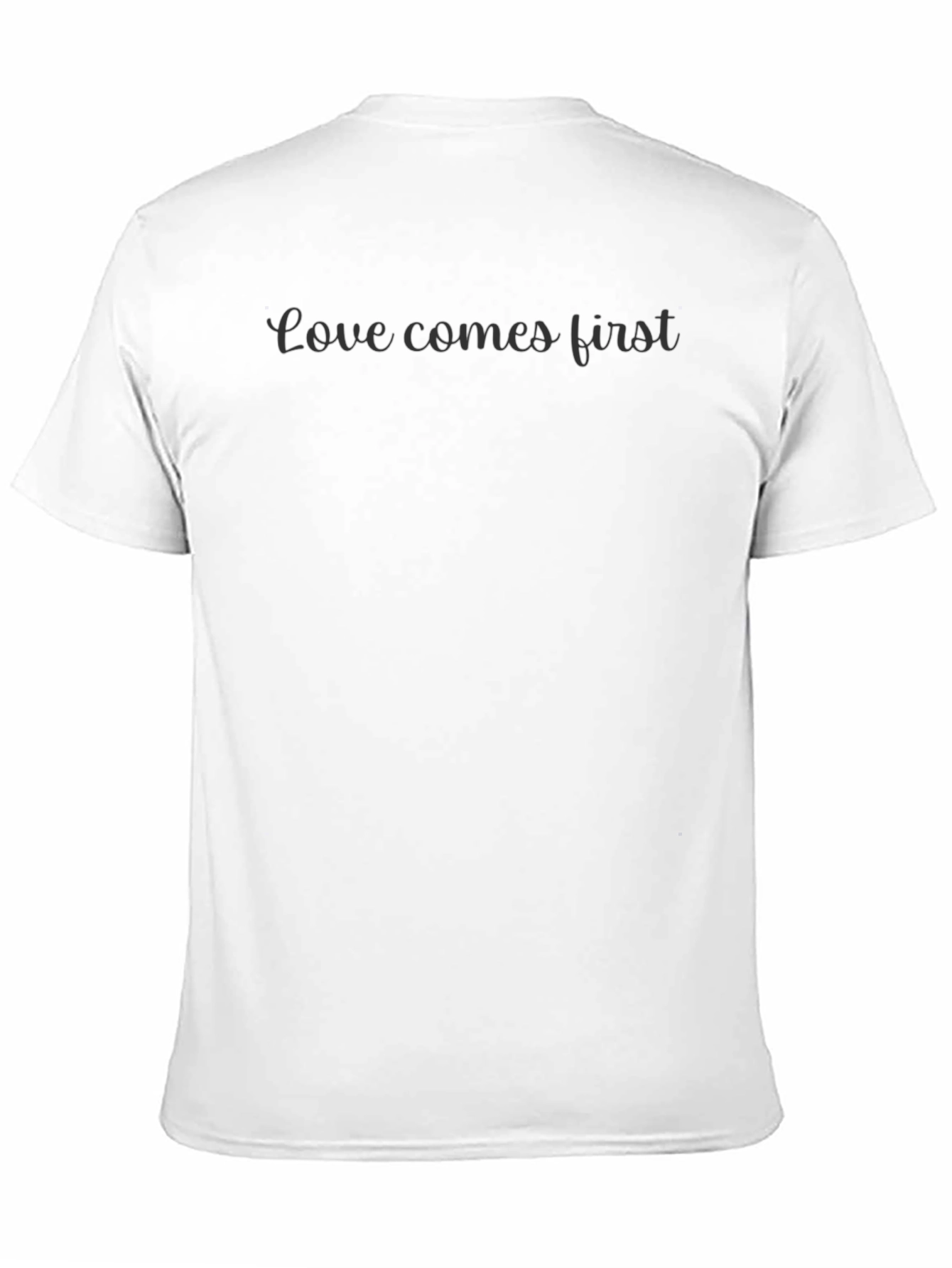 Love Comes First - Premium Black T-Shirt