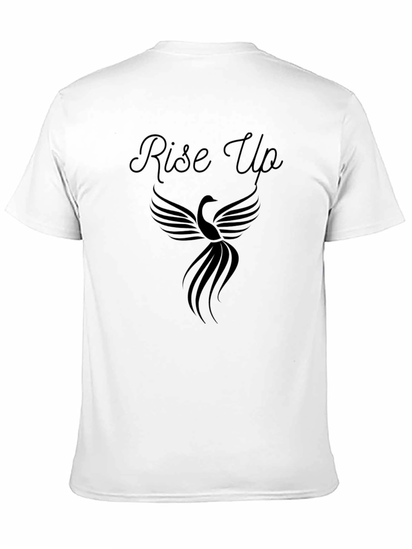 Rise Up Graphic Tee - Phoenix Design Black T-Shirt