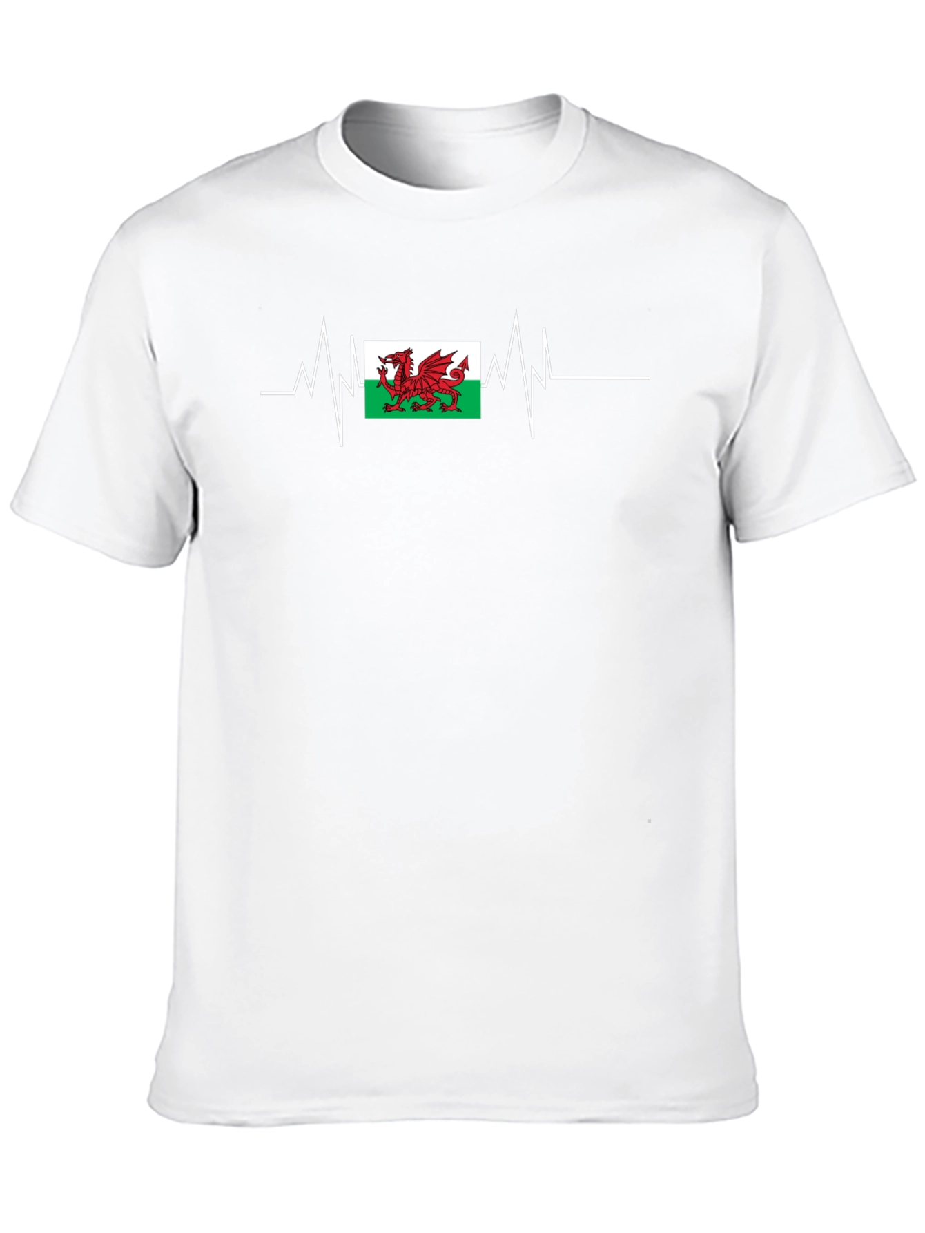 Wales Flag Heartbeat T-Shirt