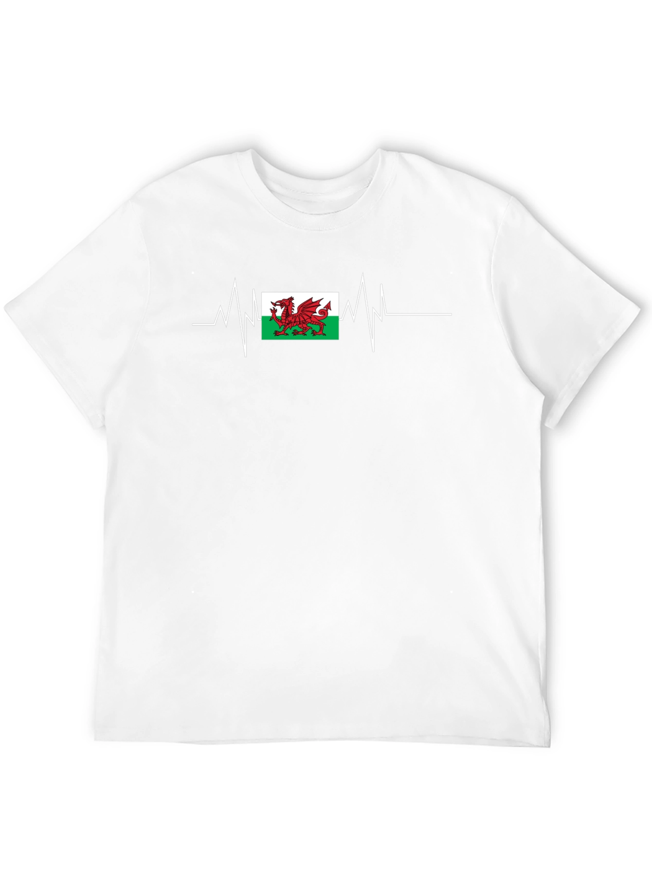 Wales Flag Heartbeat T-Shirt